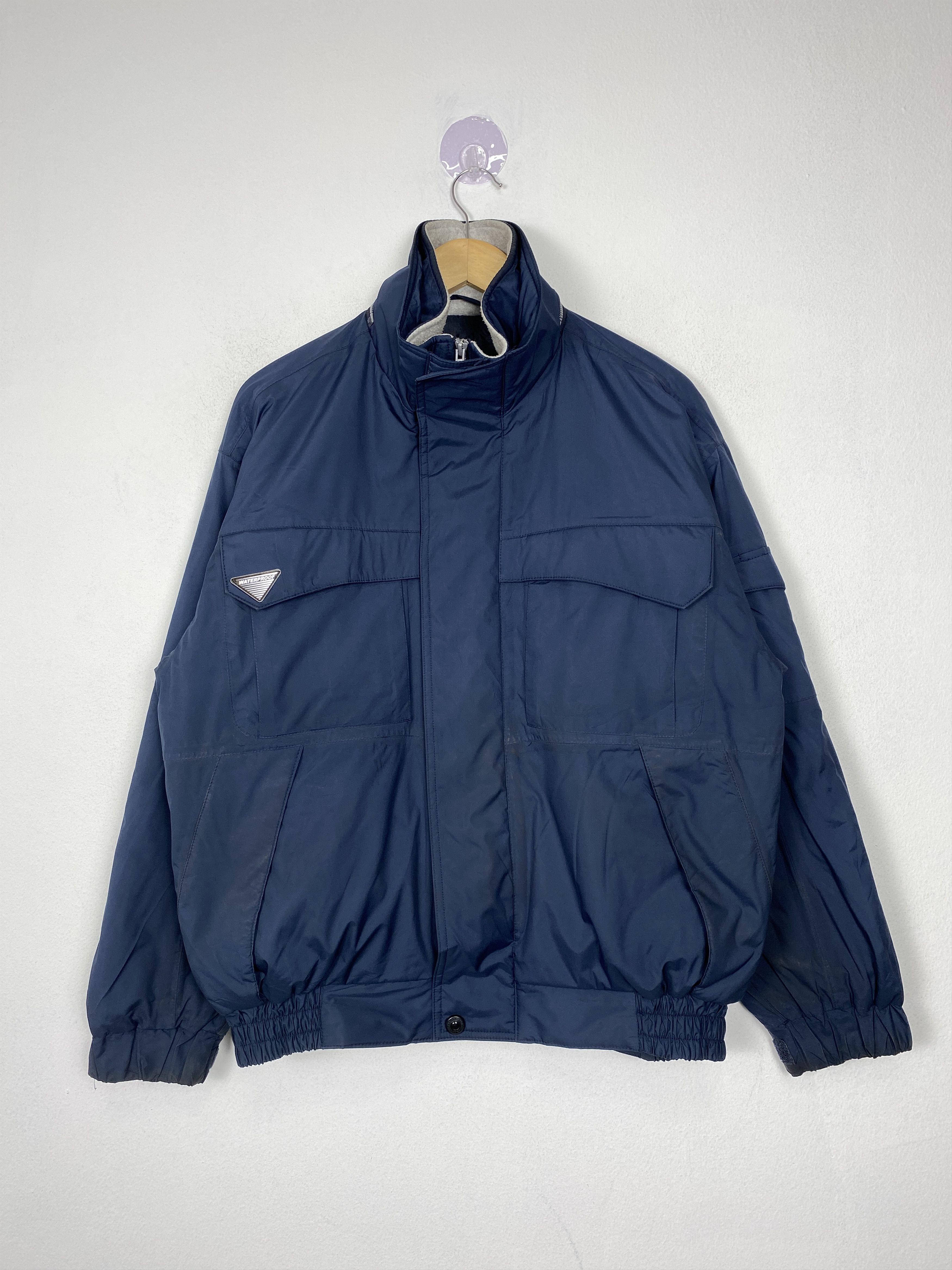 Japanese Brand Vintage JHICODO Waterproof Zip Up Workwear Jacket Size US L / EU 52-54 / 3 - 1 Thumbnail
