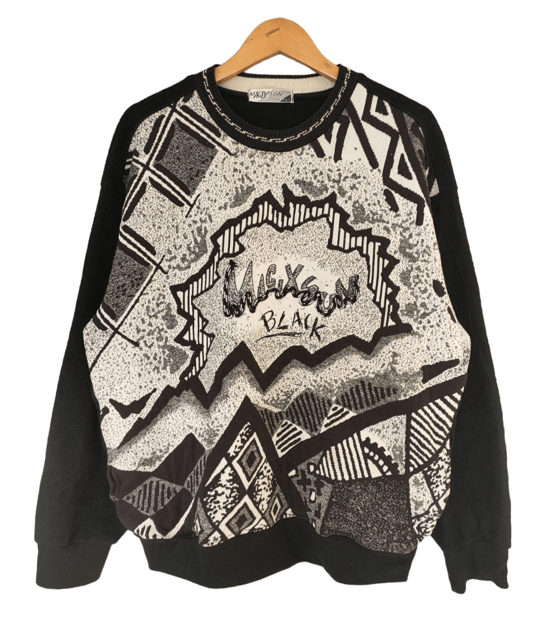 Japanese Brand Vintage Magixson Black Knitwear Size US L / EU 52-54 / 3 - 1 Thumbnail