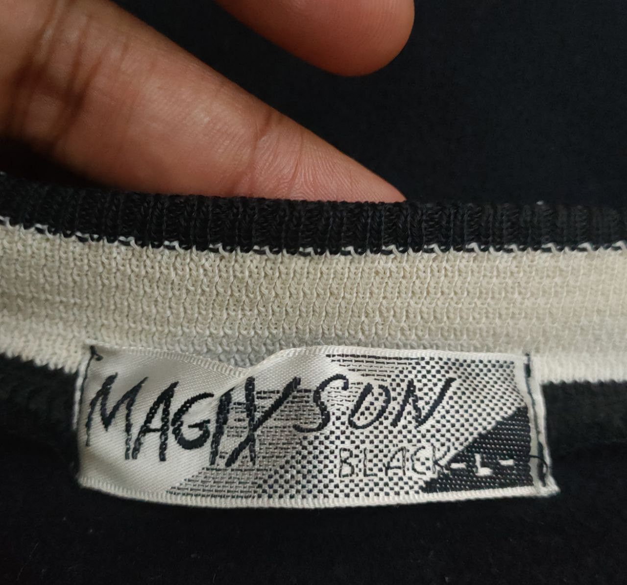 Japanese Brand Vintage Magixson Black Knitwear Size US L / EU 52-54 / 3 - 3 Thumbnail