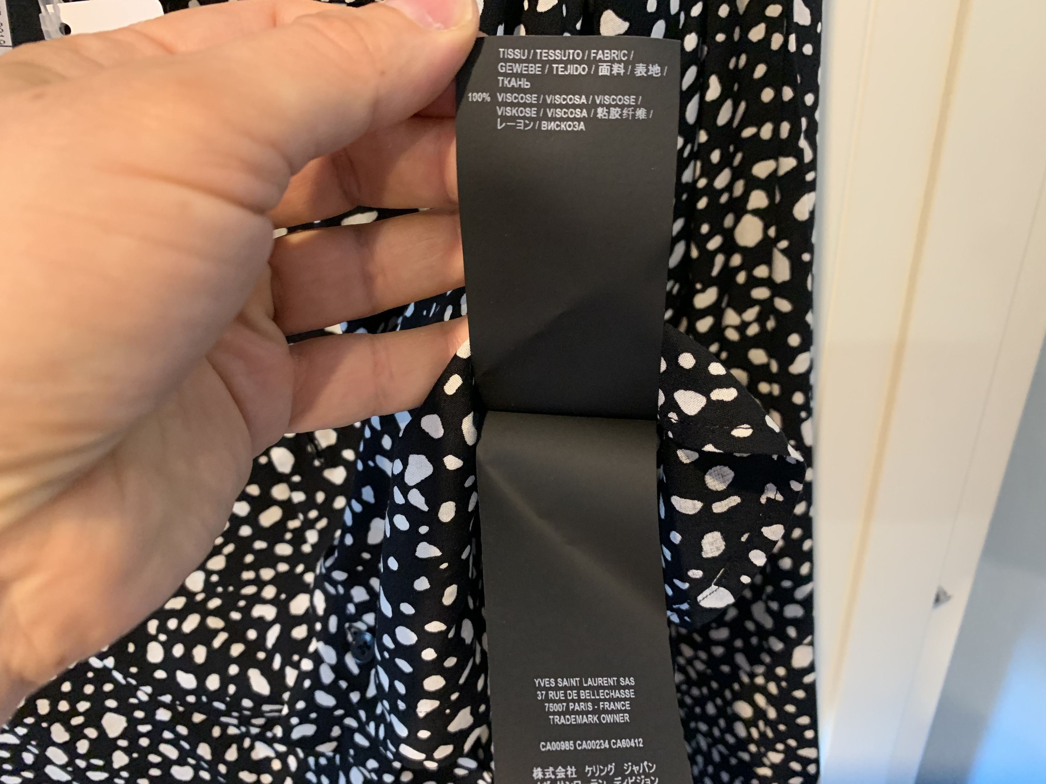 Saint Laurent Paris SS'20 Shirt Viscose Babycat Print Size US L / EU 52-54 / 3 - 7 Thumbnail