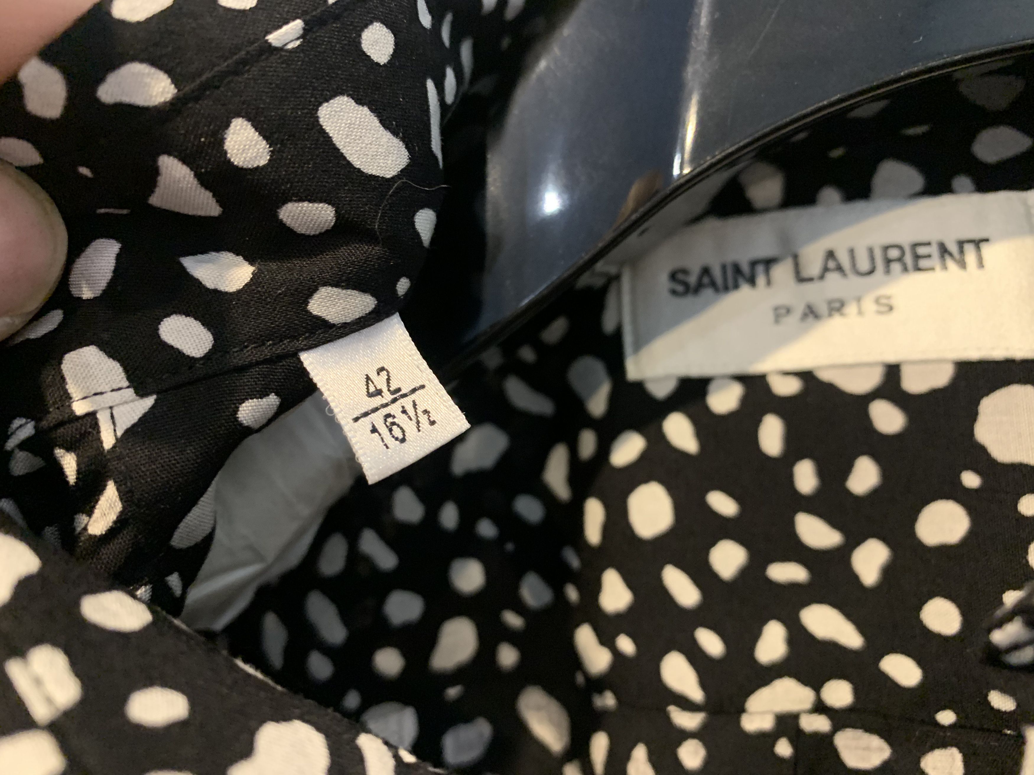 Saint Laurent Paris SS'20 Shirt Viscose Babycat Print Size US L / EU 52-54 / 3 - 4 Thumbnail