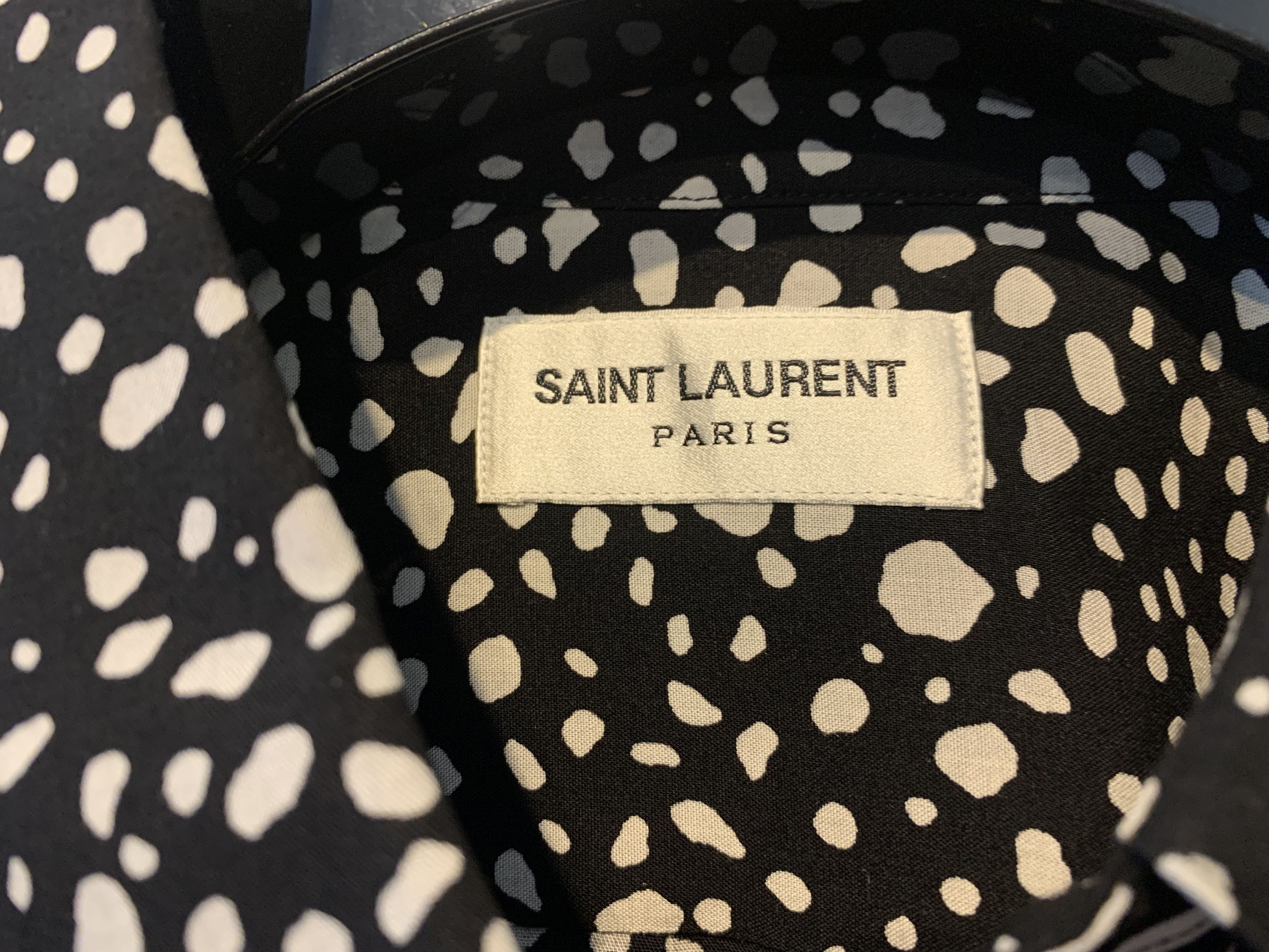 Saint Laurent Paris SS'20 Shirt Viscose Babycat Print Size US L / EU 52-54 / 3 - 3 Thumbnail