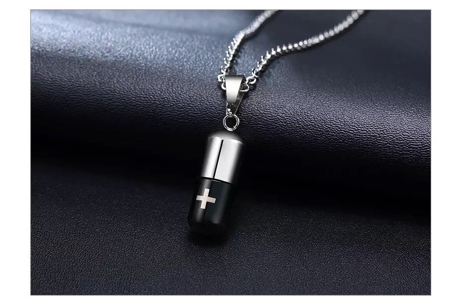 Jewelry Hollow Pill Necklace Size ONE SIZE - 1 Thumbnail