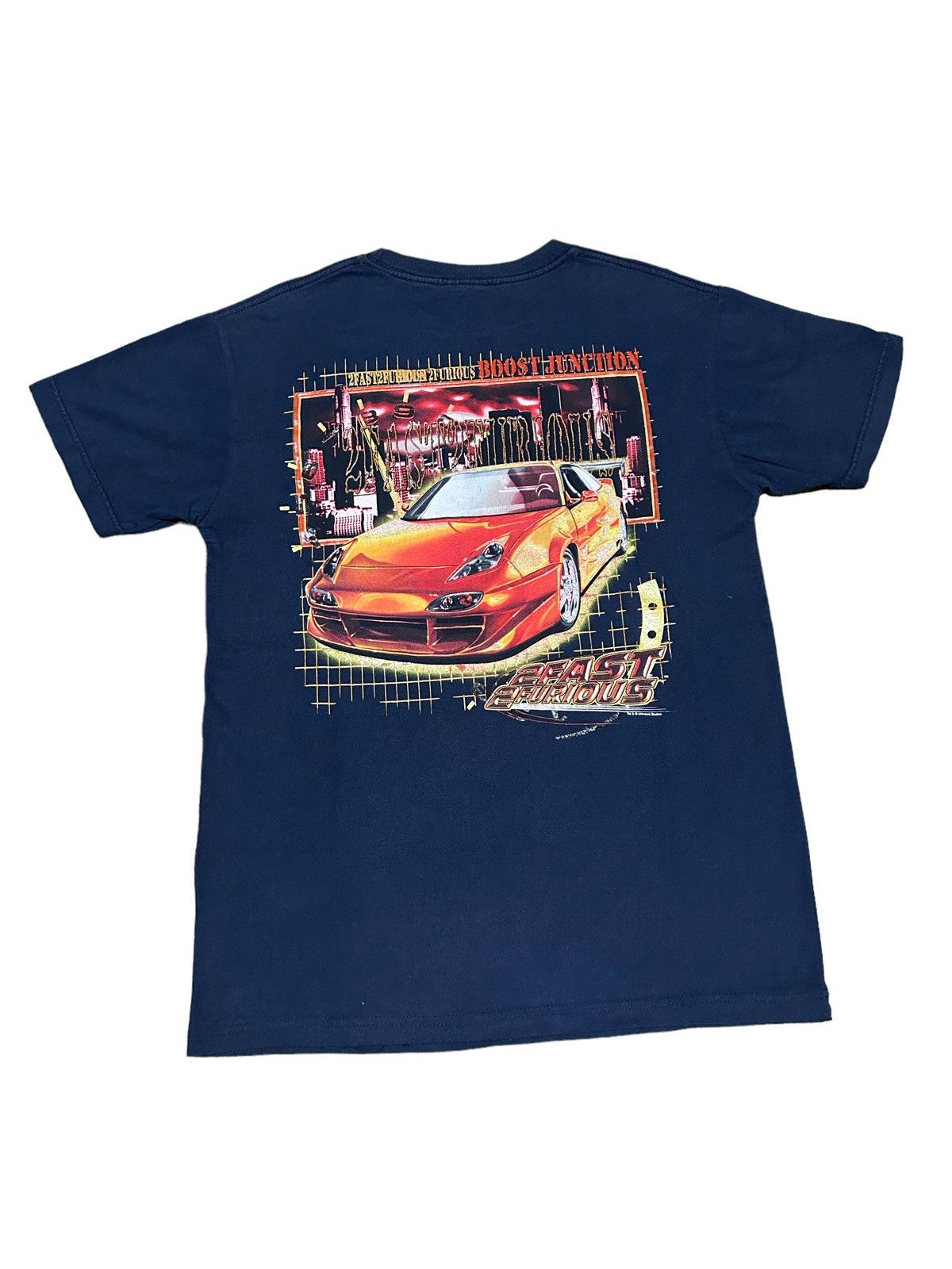 image of 2000S 2 Fast 2 Furious Walker Promo Movie Tee in Navy, Men's (Size Large)