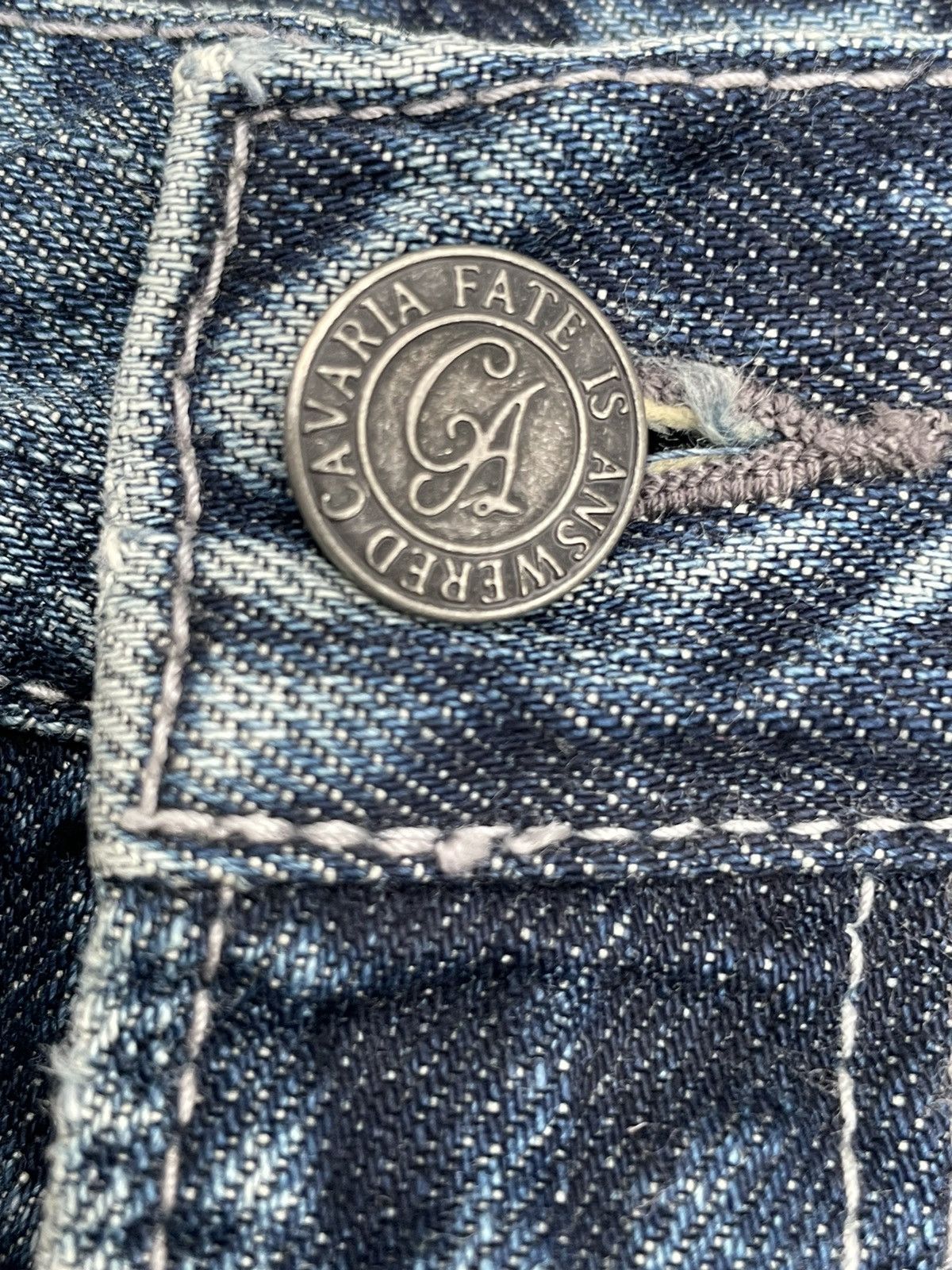 Japanese Brand Japanese CavariA Distresed Denim Size US 31 - 22 Thumbnail
