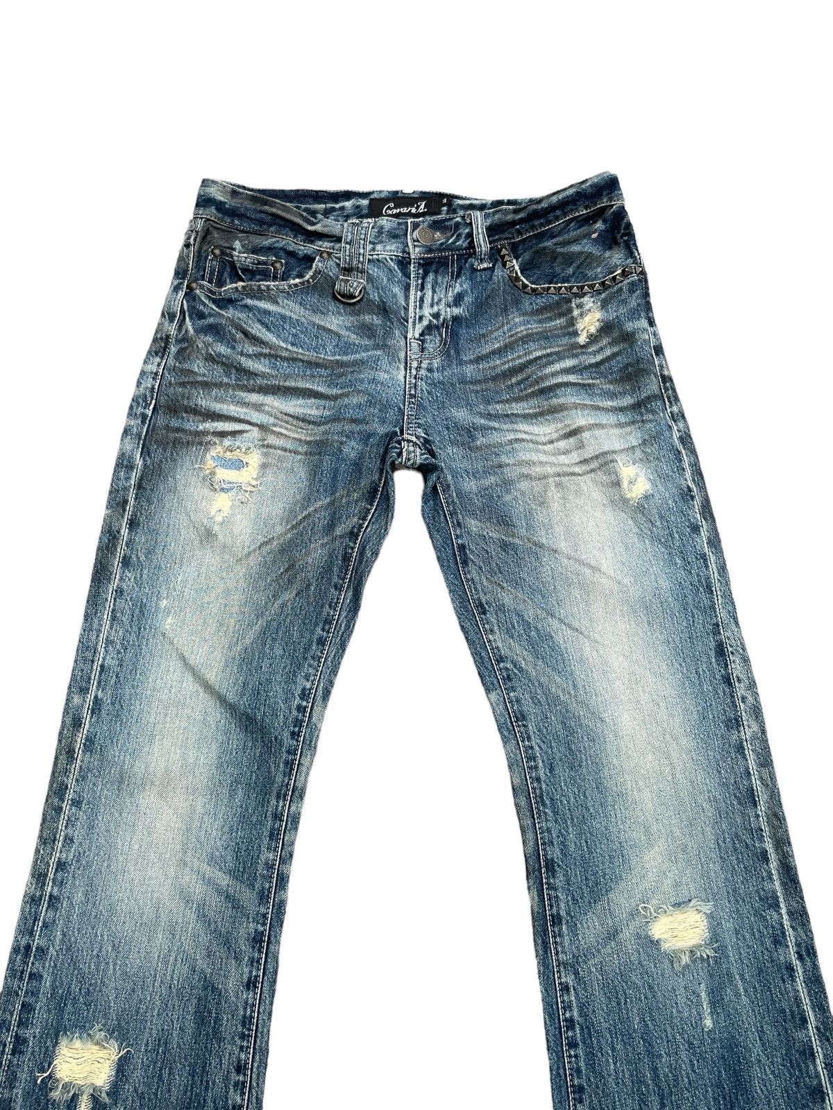 Japanese Brand Japanese CavariA Distresed Denim Size US 31 - 6 Thumbnail