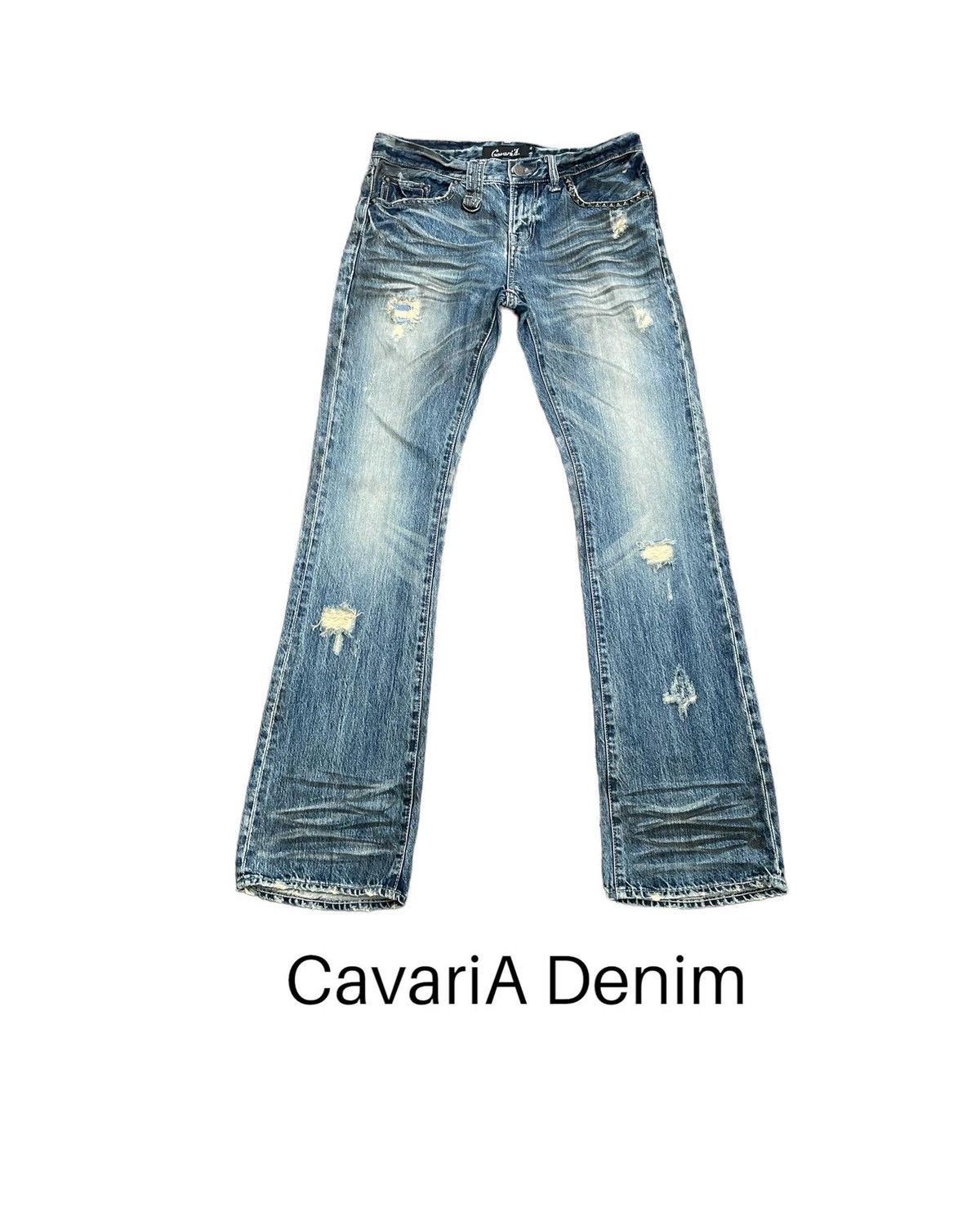 Japanese Brand Japanese CavariA Distresed Denim Size US 31 - 1 Thumbnail