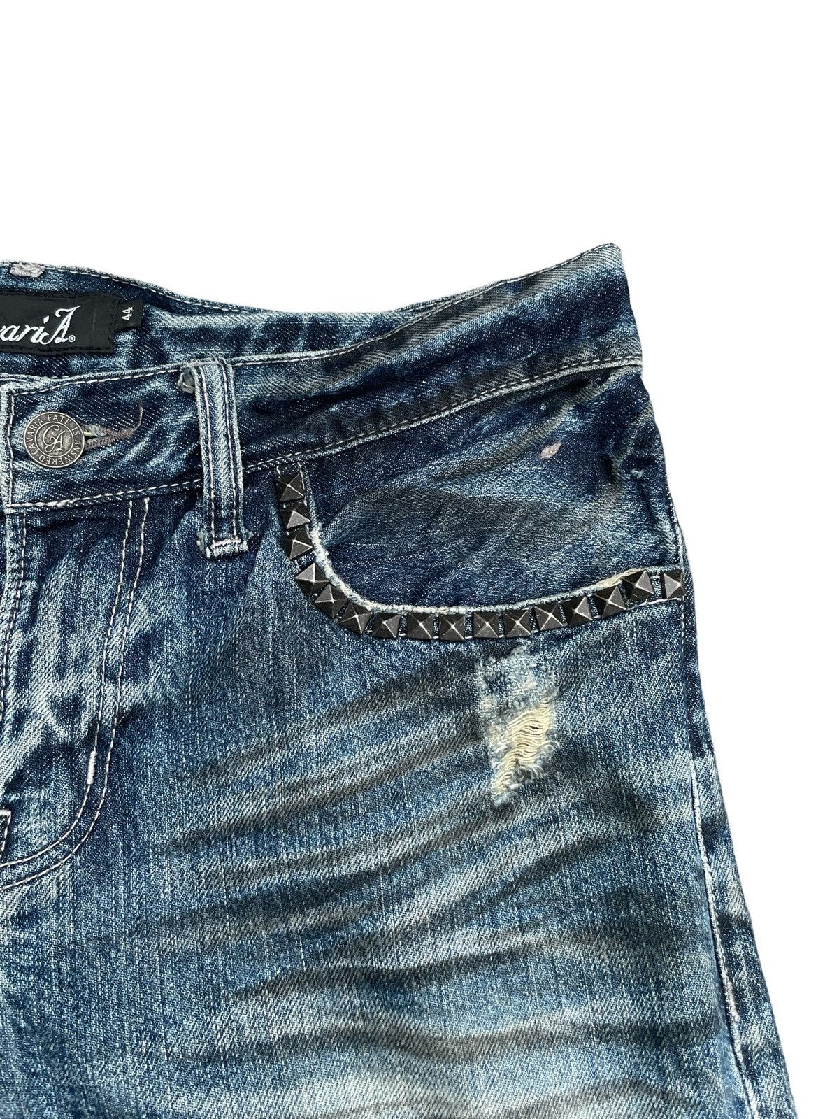 Japanese Brand Japanese CavariA Distresed Denim Size US 31 - 8 Thumbnail