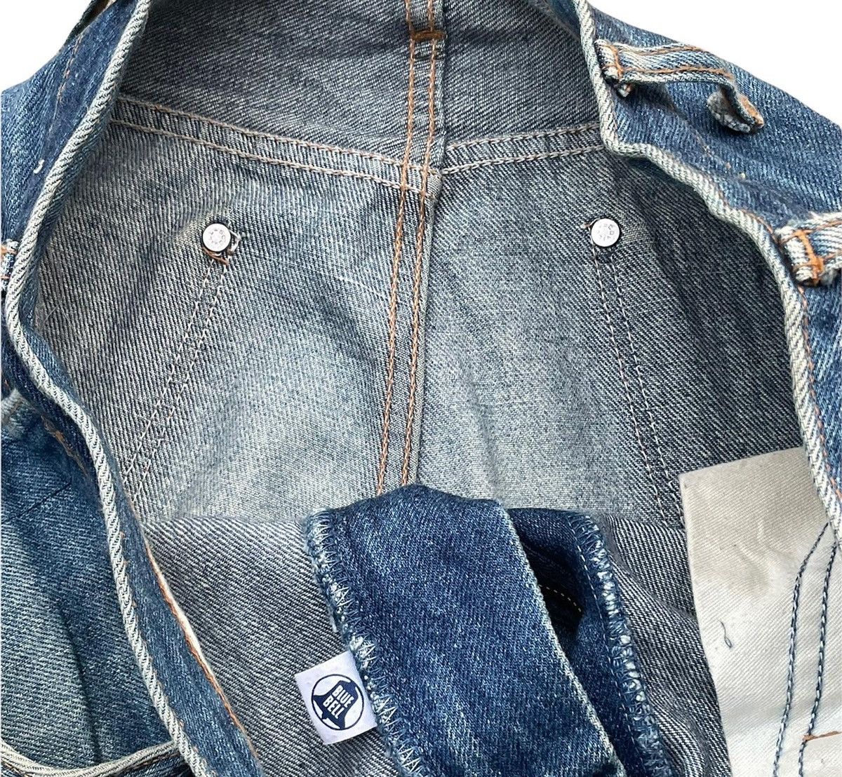 Japanese Brand Vintage Maverick Blue Bell Aging Faded Wash Denim Size US 32 / EU 48 - 5 Thumbnail