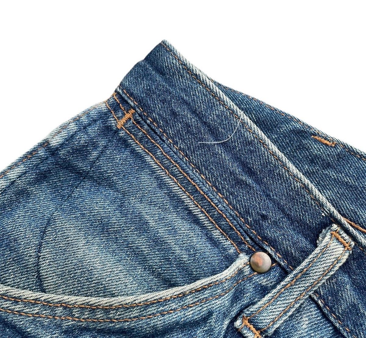 Japanese Brand Vintage Maverick Blue Bell Aging Faded Wash Denim Size US 32 / EU 48 - 4 Thumbnail