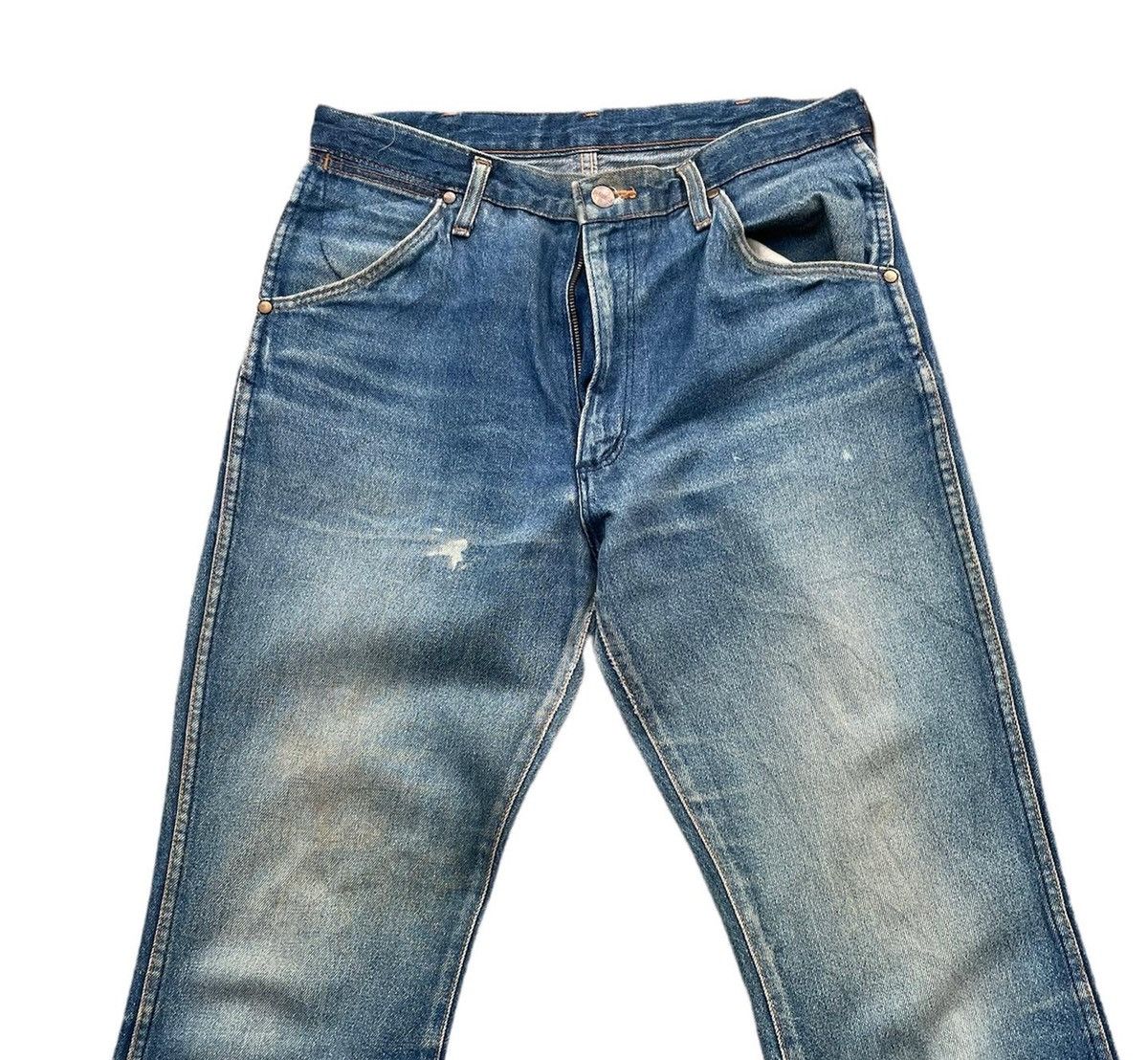 Japanese Brand Vintage Maverick Blue Bell Aging Faded Wash Denim Size US 32 / EU 48 - 3 Thumbnail