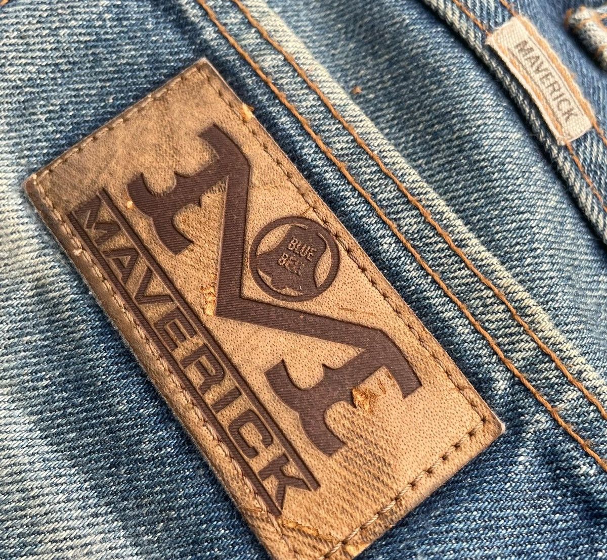 Japanese Brand Vintage Maverick Blue Bell Aging Faded Wash Denim Size US 32 / EU 48 - 9 Thumbnail