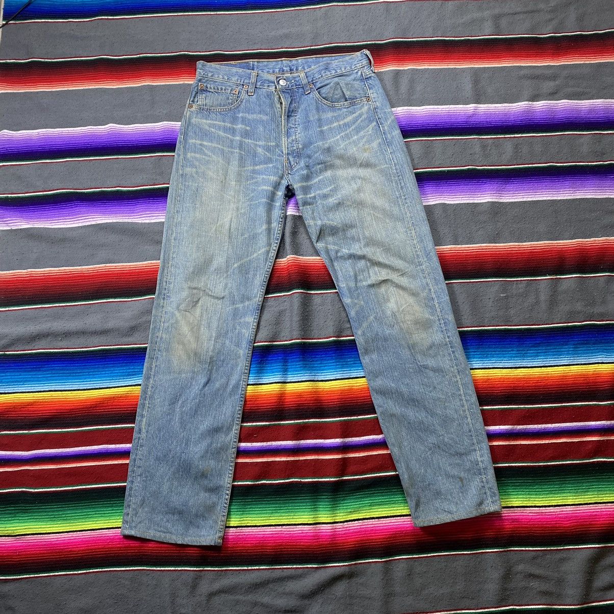 Levi's Vintage Levi’s 501 Japan Distressed Denim Size US 33 - 1 Thumbnail