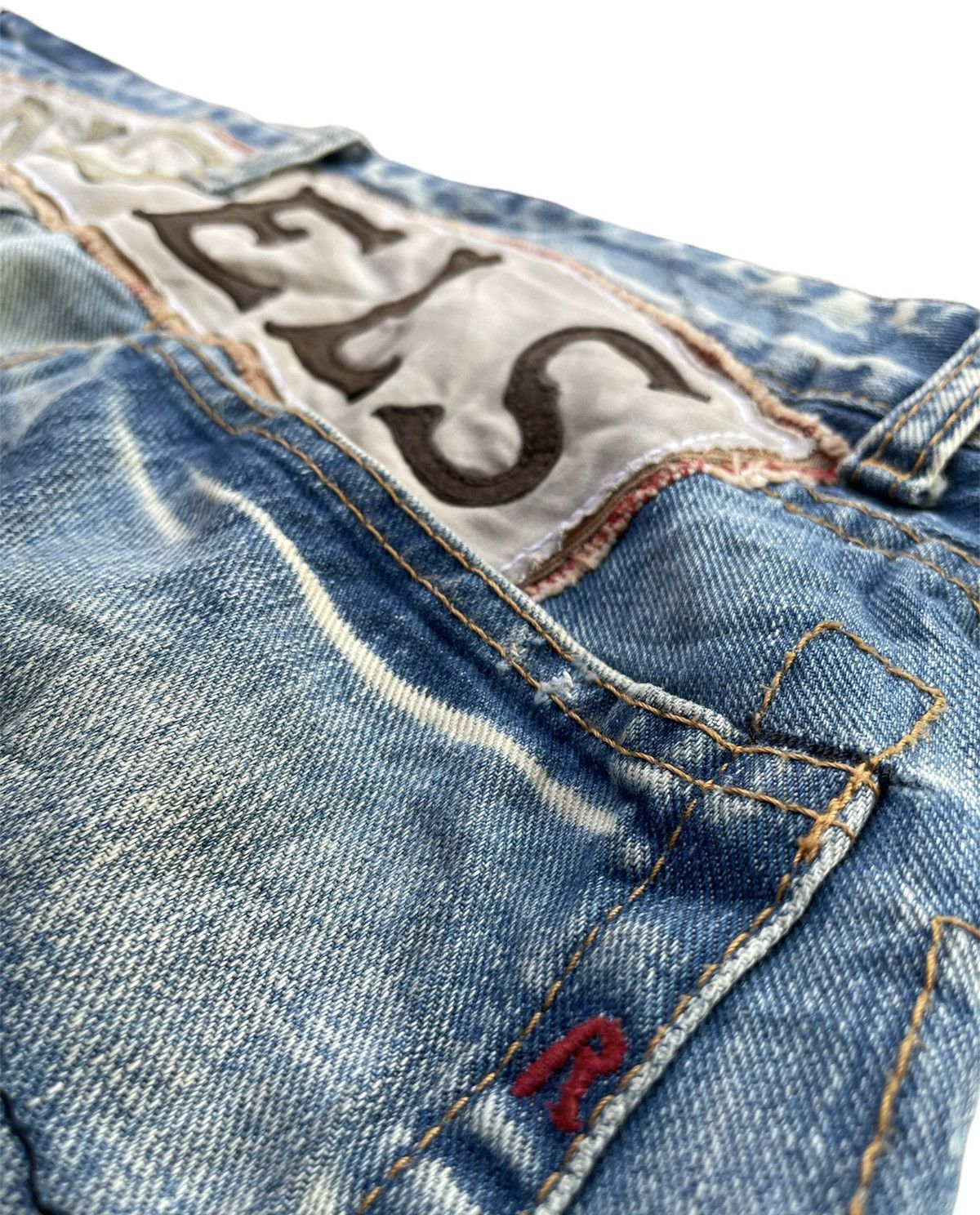 Designer × Replay × Vintage Replay Angels Vintage Aging Wash Denim Size US 33 - 12 Thumbnail