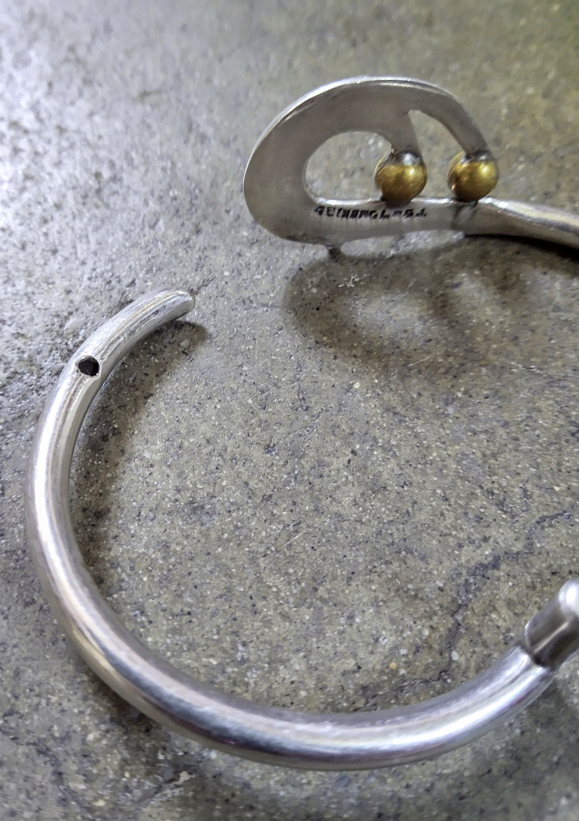 Jewelry Sterling Silver Bracelet Hinge Modern Mexico 7" 19.5g Size ONE SIZE - 10 Thumbnail