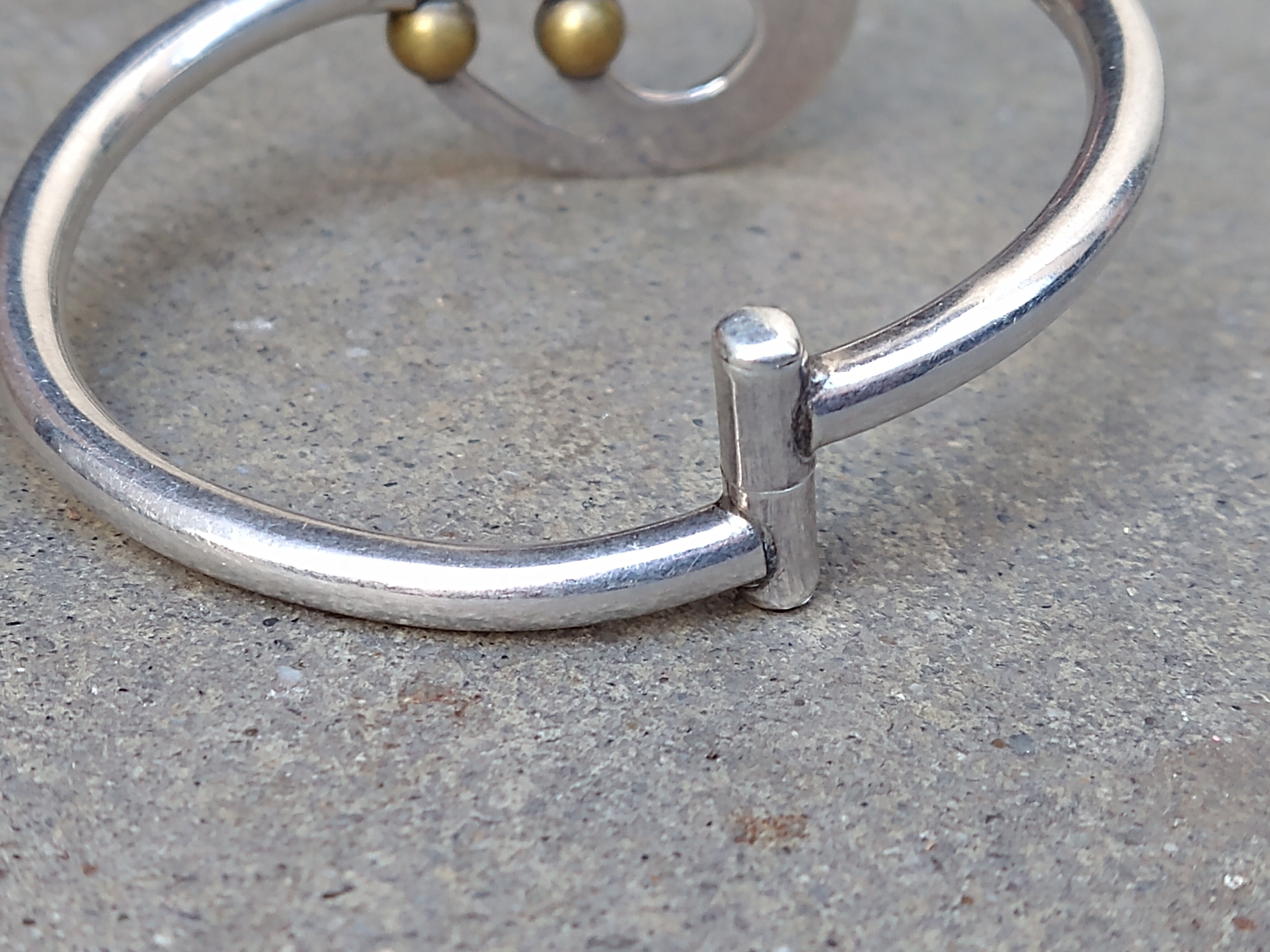 Jewelry Sterling Silver Bracelet Hinge Modern Mexico 7" 19.5g Size ONE SIZE - 8 Thumbnail