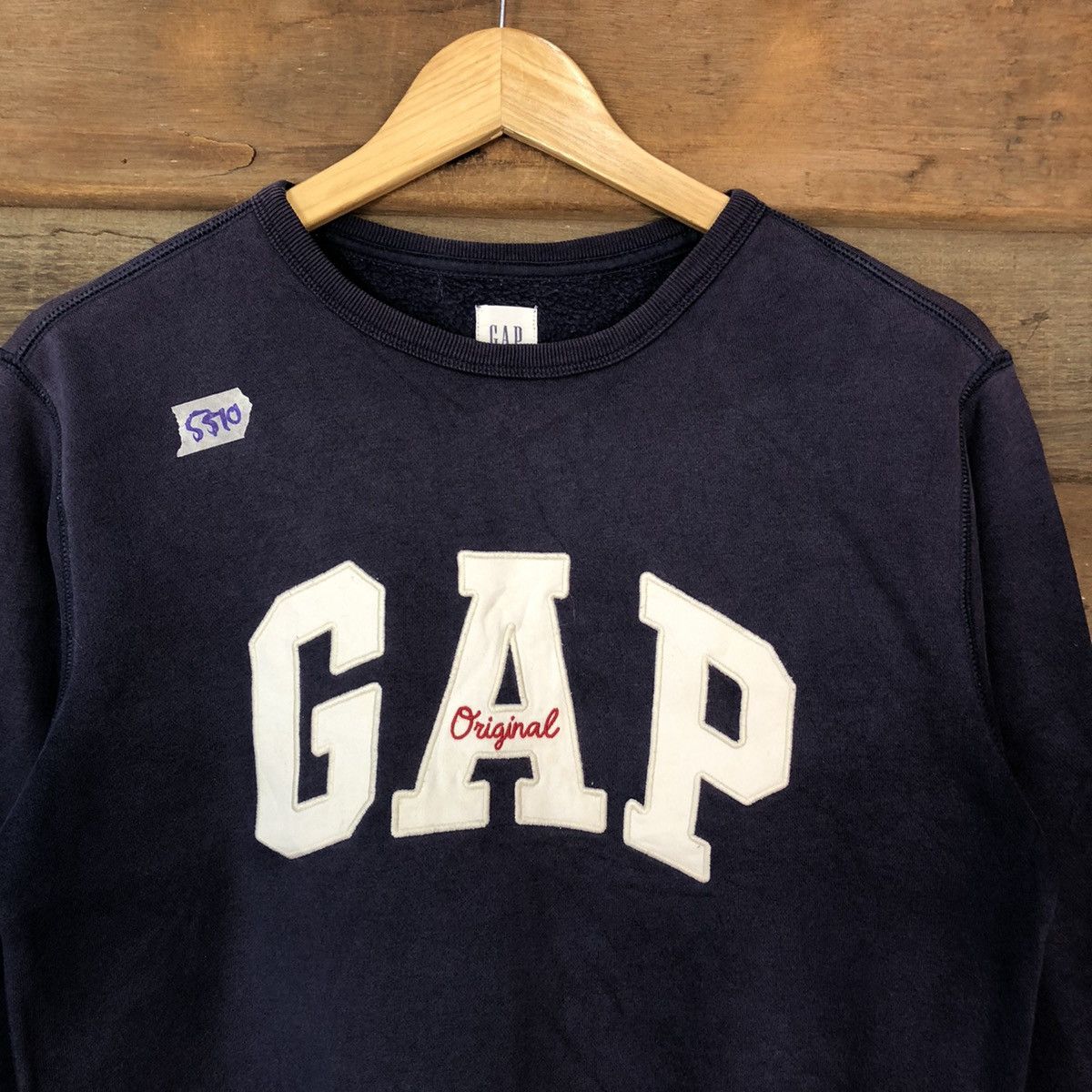 Gap × Vintage Gap spellout vintage kenye west Dark Blue Sweathshirt #5510 Size XS / US 0-2 / IT 36-38 - 6 Thumbnail