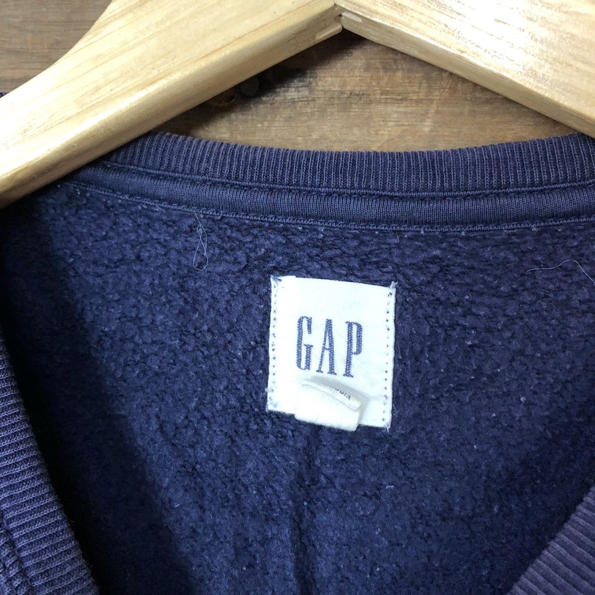 Gap × Vintage Gap spellout vintage kenye west Dark Blue Sweathshirt #5510 Size XS / US 0-2 / IT 36-38 - 8 Thumbnail