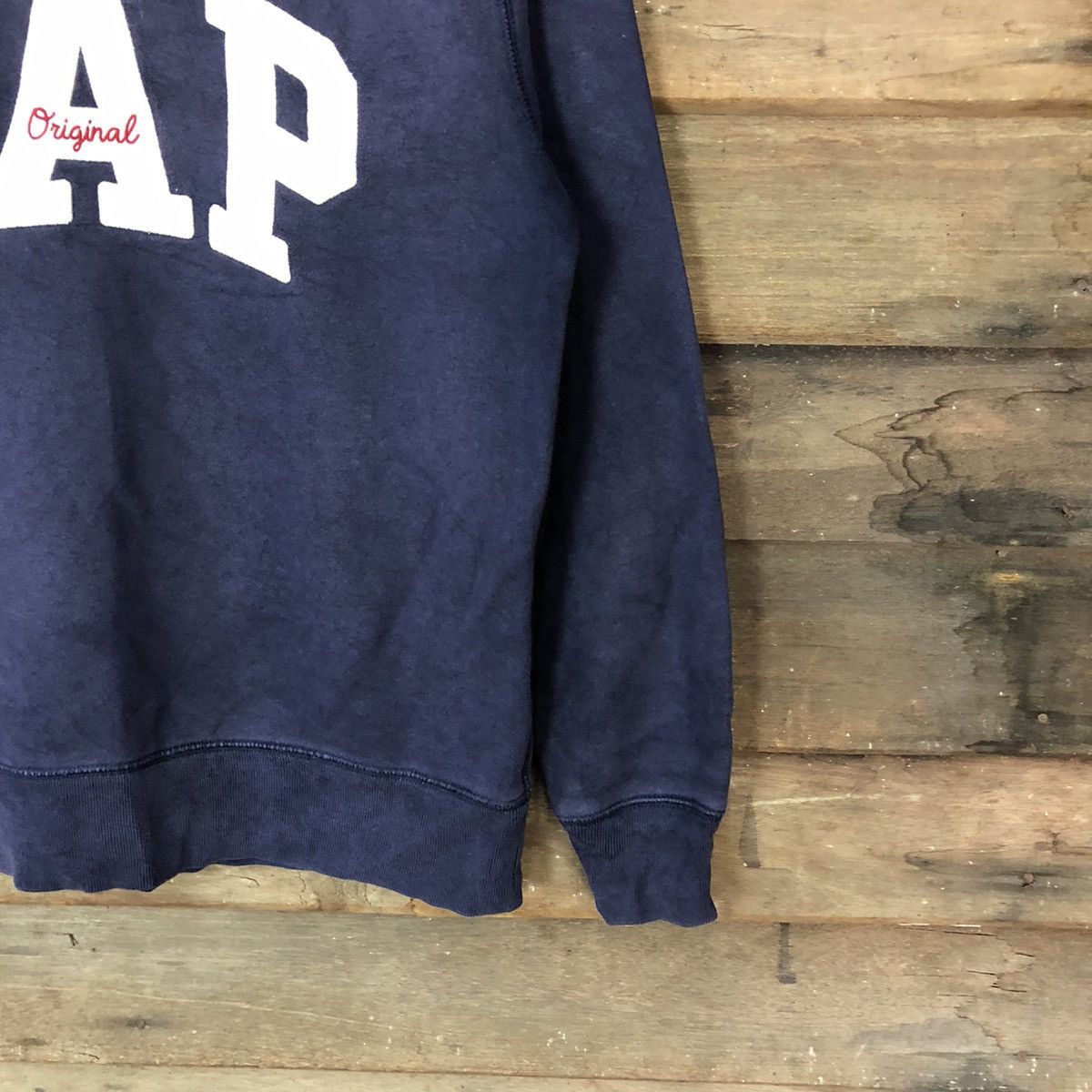 Gap × Vintage Gap spellout vintage kenye west Dark Blue Sweathshirt #5510 Size XS / US 0-2 / IT 36-38 - 5 Thumbnail