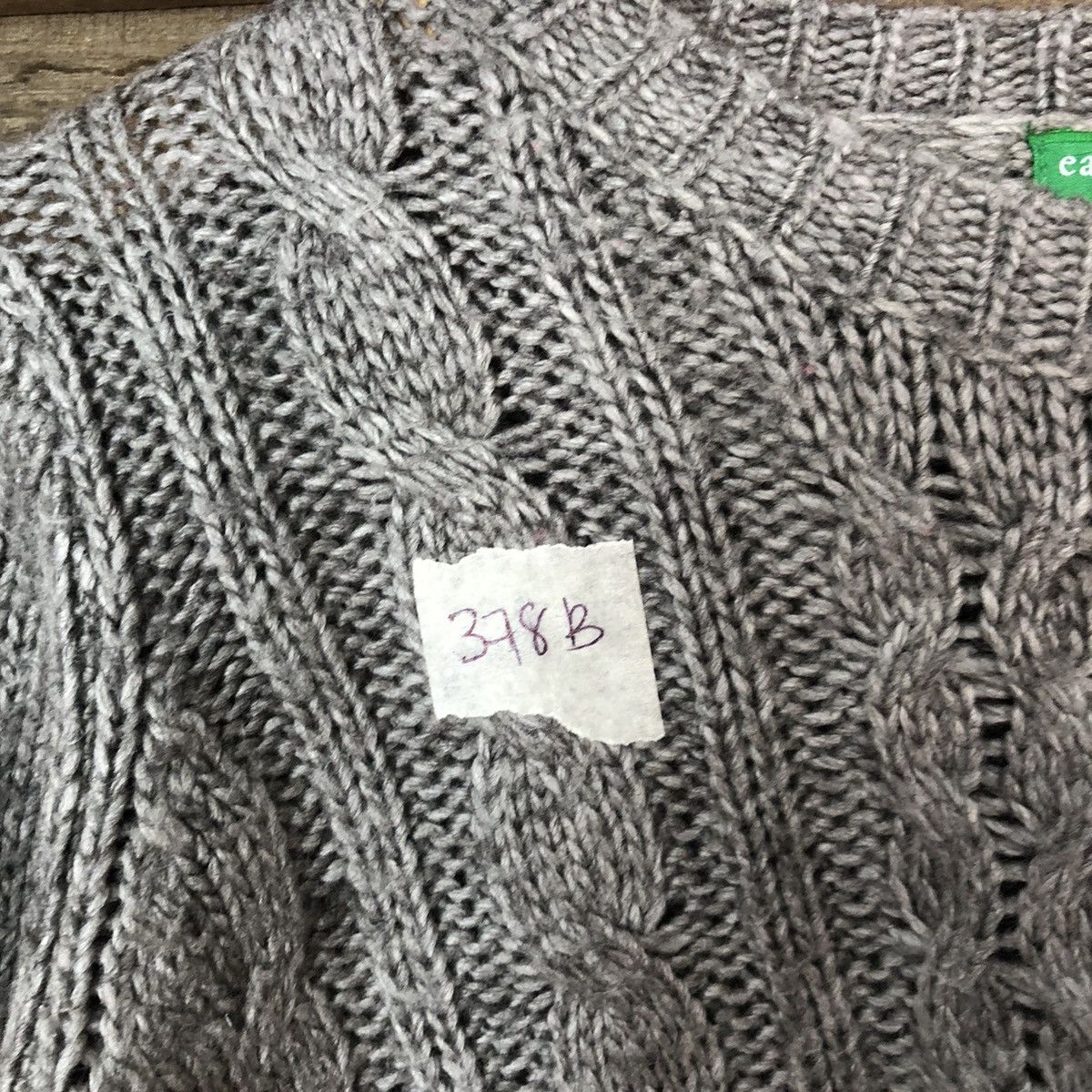 Aran Isles Knitwear × Japanese Brand × Vintage Earth & Music Ecology Grey Knitwear sweatshirt #378B Size US XS / EU 42 / 0 - 7 Thumbnail
