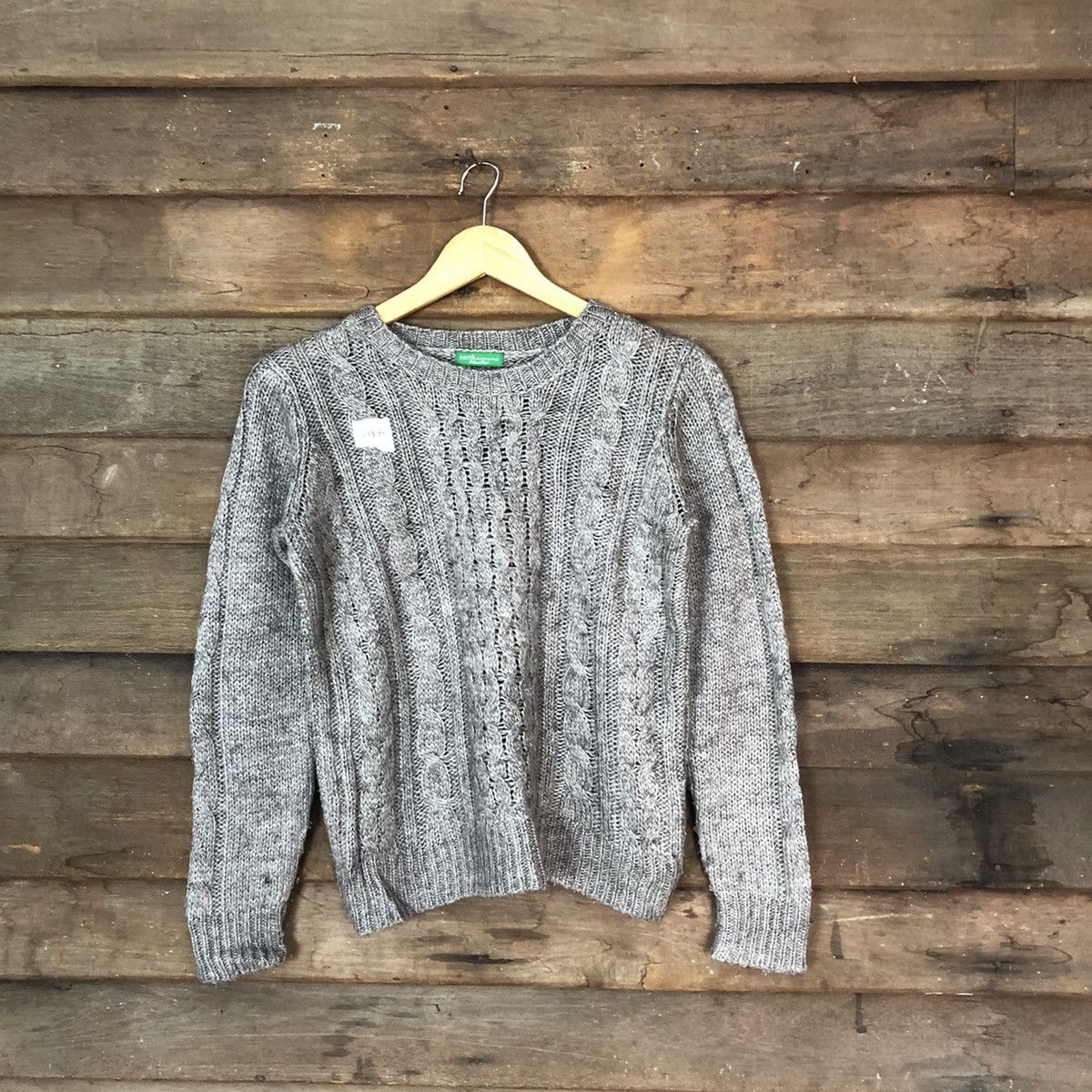 image of Aran Isles Knitwear x Vintage Earth & Music Ecology Grey Knitwear Sweatshirt 378B, Men's (Size XS)