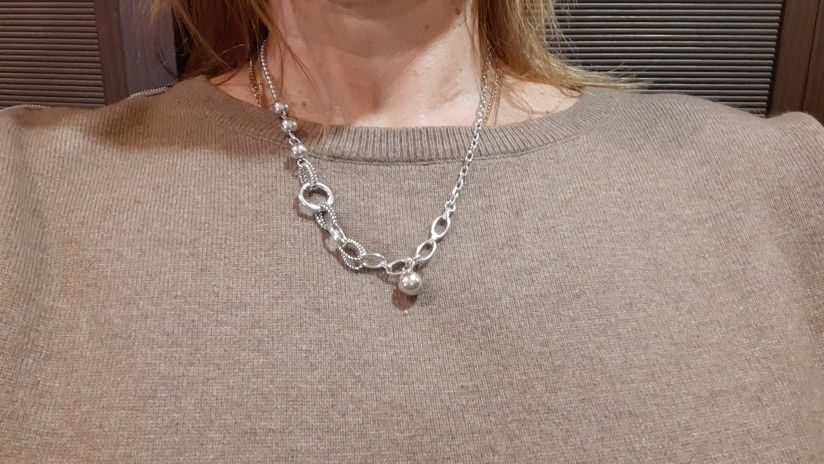 Jewelry Silver Bead Necklace Size ONE SIZE - 4 Thumbnail