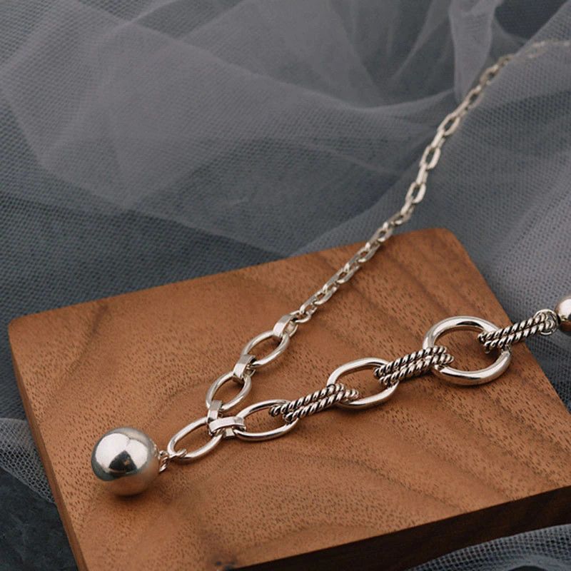 Jewelry Silver Bead Necklace Size ONE SIZE - 2 Thumbnail