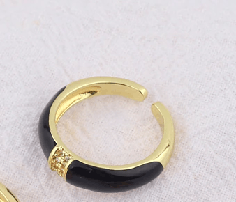 Jewelry Simple Colorful Enamel Ring Size ONE SIZE - 2 Thumbnail