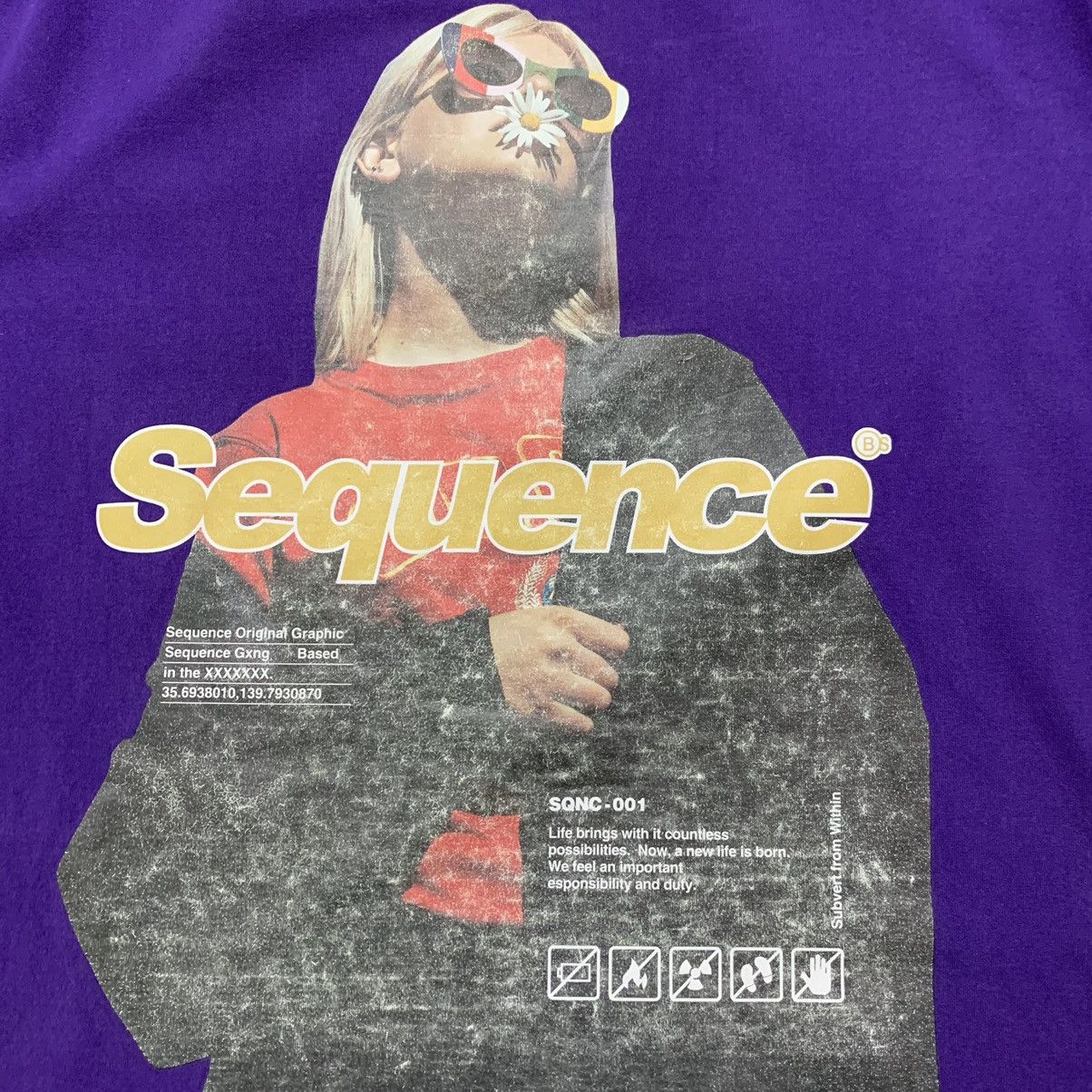 Japanese Brand SEQUENCE GIRL PHOTO TEE BY B ONE SOUL Size US L / EU 52-54 / 3 - 4 Thumbnail