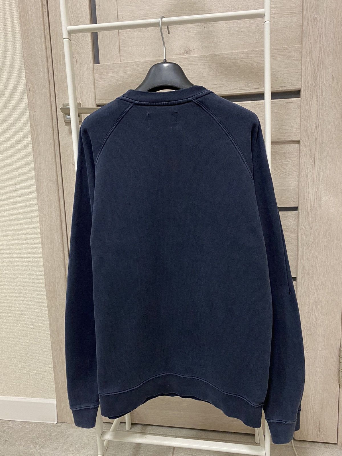 Folk Folk Navy Washed Cotton Crew Neck Long Sleeve Sweatshirt Size US M / EU 48-50 / 2 - 7 Thumbnail