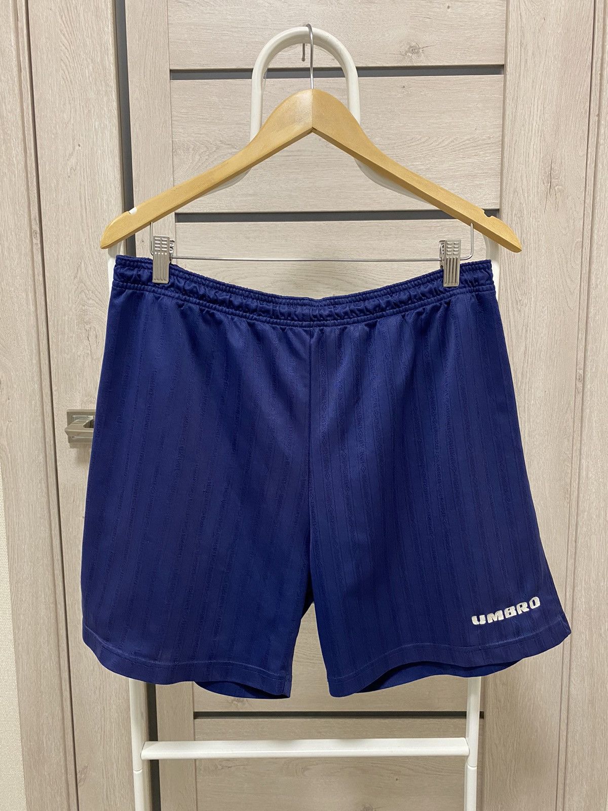 Umbro × Vintage Umbro Vintage Monogram Navy Soccer Men’s Shorts Size US 34 / EU 50 - 1 Thumbnail