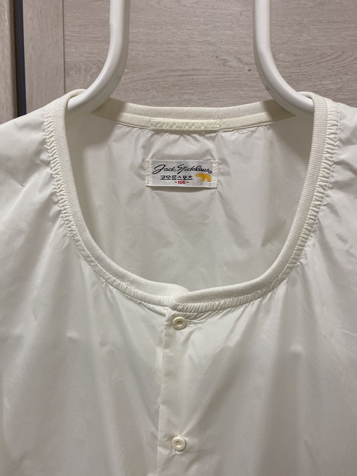 Golden Bear × Japanese Brand Jack Nicklaus Golden Bear Nylon White Long Sleeve Overshirt Size US L / EU 52-54 / 3 - 3 Thumbnail