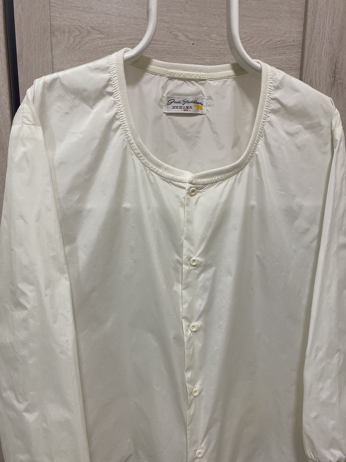 Golden Bear × Japanese Brand Jack Nicklaus Golden Bear Nylon White Long Sleeve Overshirt Size US L / EU 52-54 / 3 - 2 Thumbnail