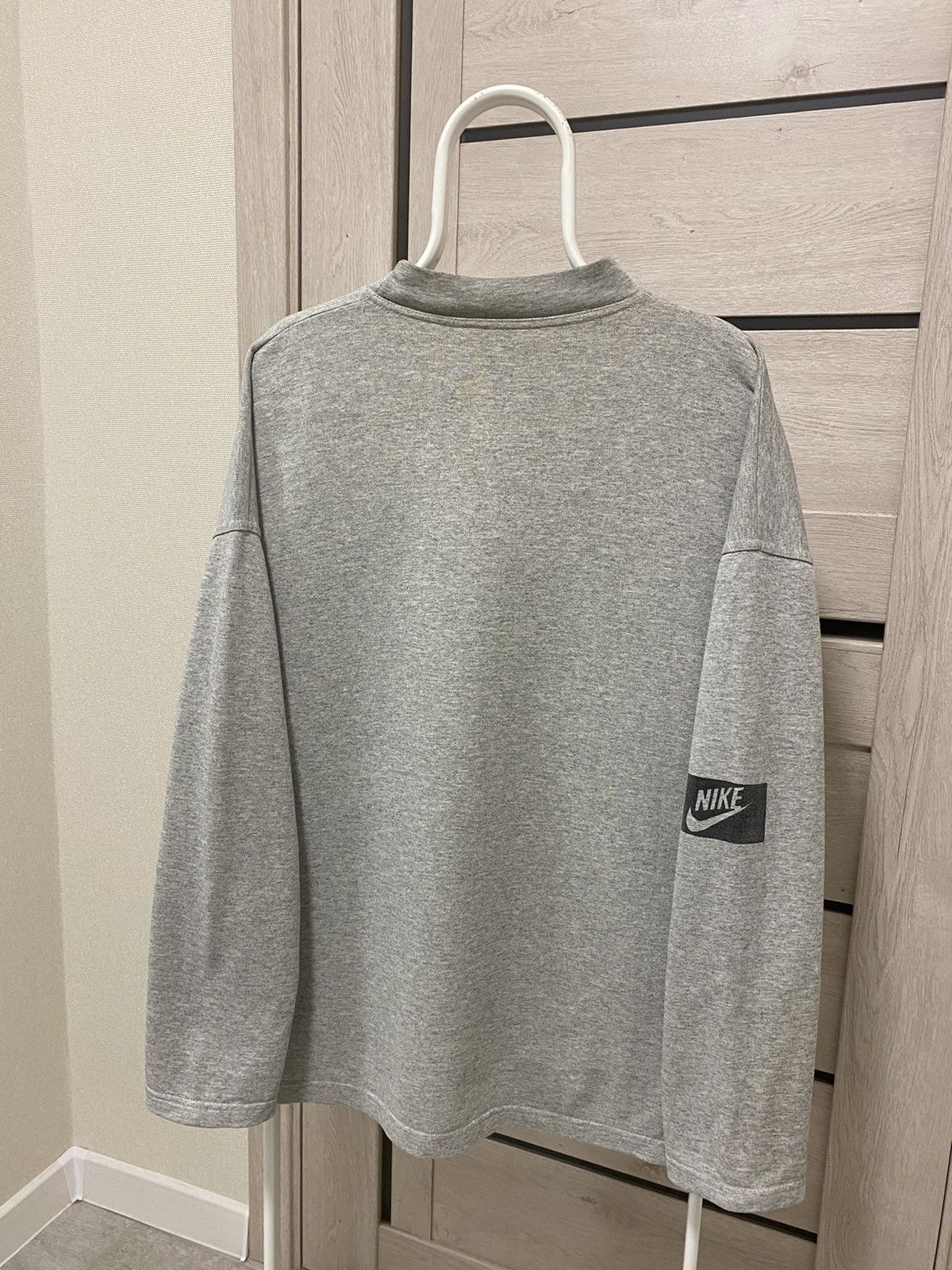 Nike × Vintage Nike Vintage Swoosh Grey Crew Neck Cotton Sweatshirt Size US XL / EU 56 / 4 - 10 Thumbnail