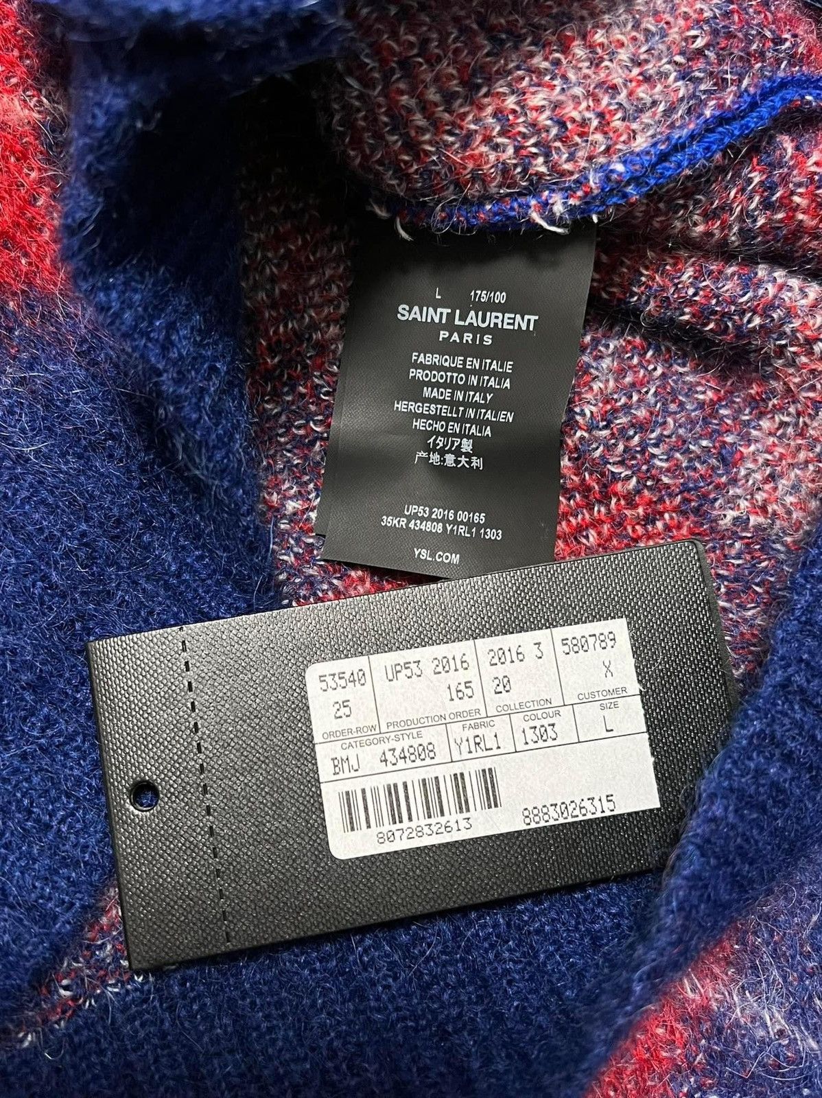 Saint Laurent Paris 16FW Mohair Argyle Cardigan sz L(fits for men sz44) Size US S / EU 44-46 / 1 - 5 Thumbnail