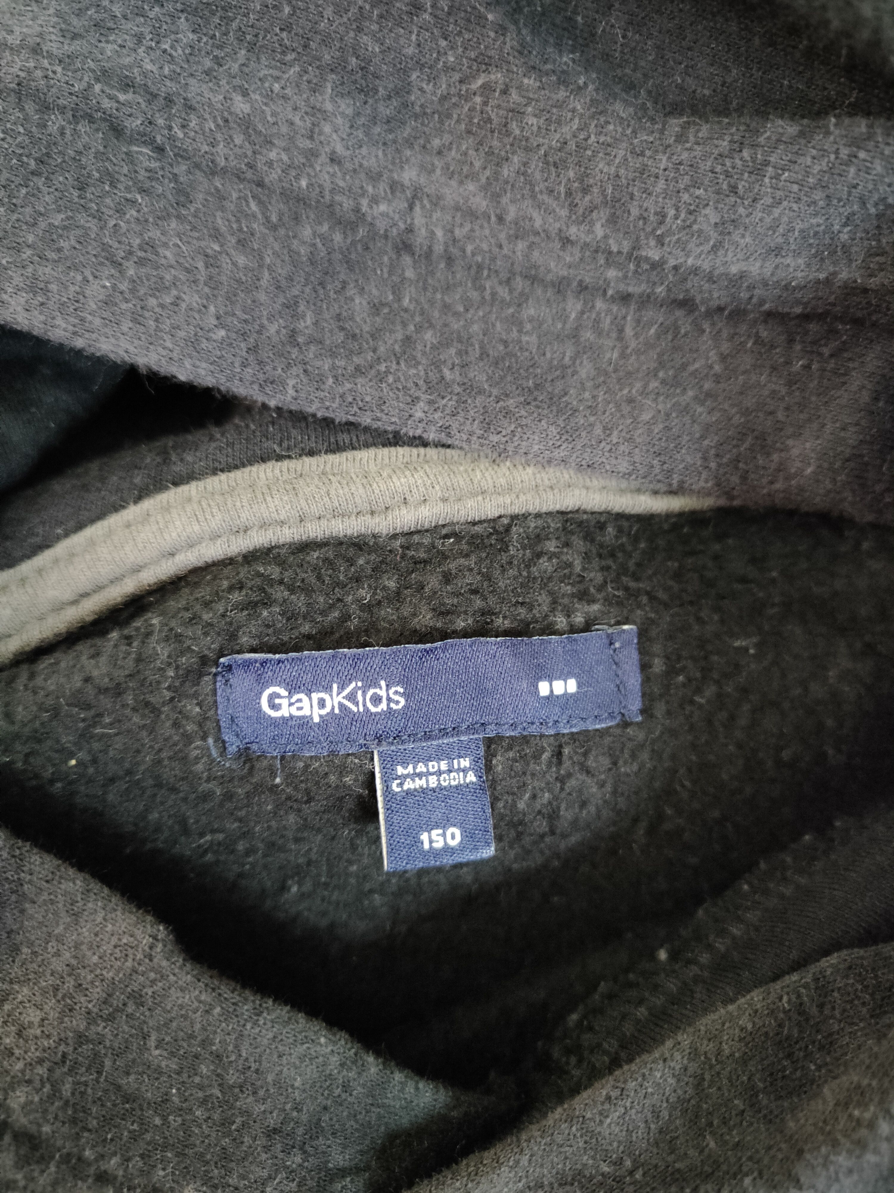 Gap × Japanese Brand GAPkids Black Faded Hoodie Sweater #287B Size M / US 6-8 / IT 42-44 - 11 Thumbnail