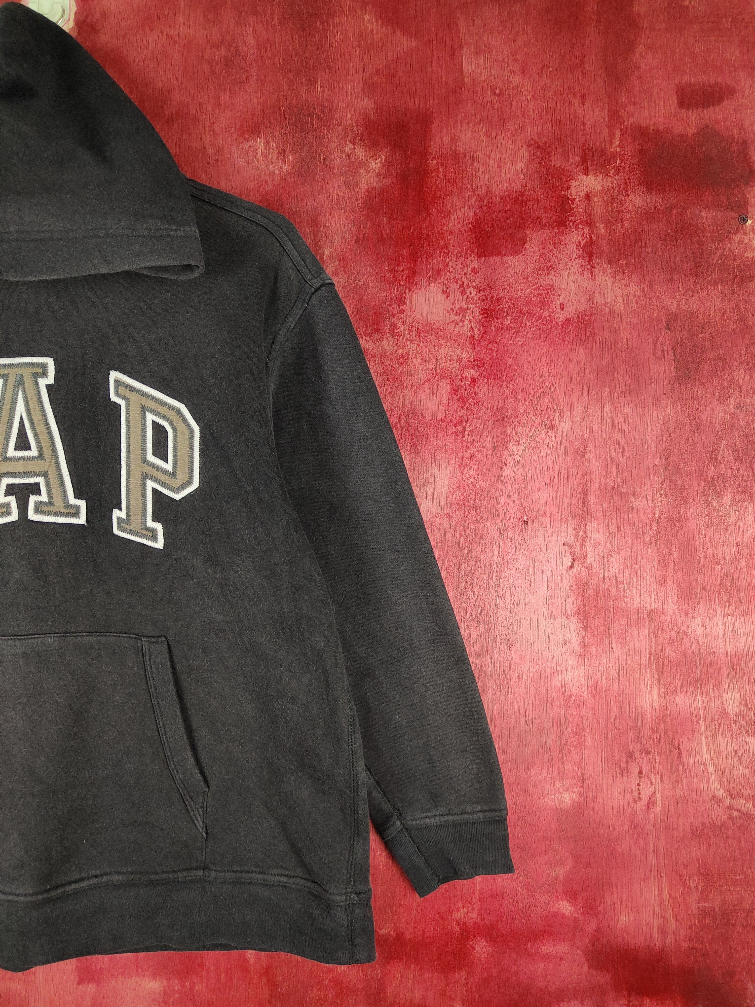 Gap × Japanese Brand GAPkids Black Faded Hoodie Sweater #287B Size M / US 6-8 / IT 42-44 - 5 Thumbnail