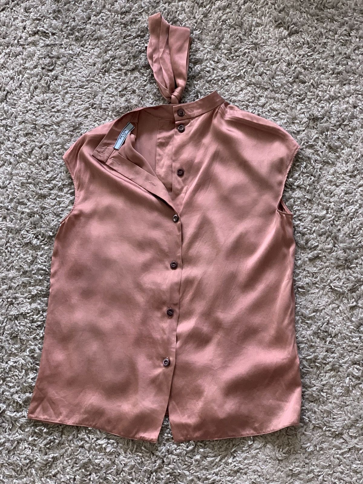 Prada Prada pink silk sleeveless blouse Size XS / US 0-2 / IT 36-38 - 7 Thumbnail