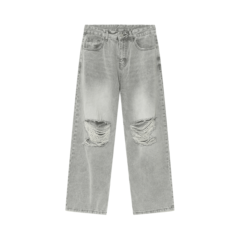 Jean Baggy Ripped Denim Jeans Size US 29 - 4 Thumbnail