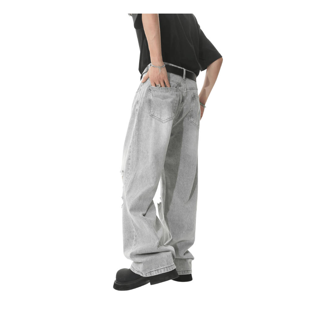 Jean Baggy Ripped Denim Jeans Size US 29 - 3 Thumbnail