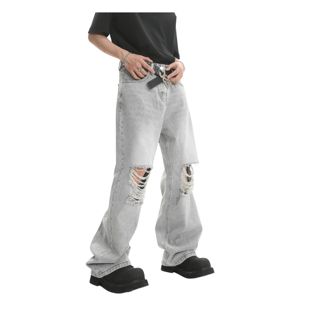 Jean Baggy Ripped Denim Jeans Size US 29 - 2 Thumbnail