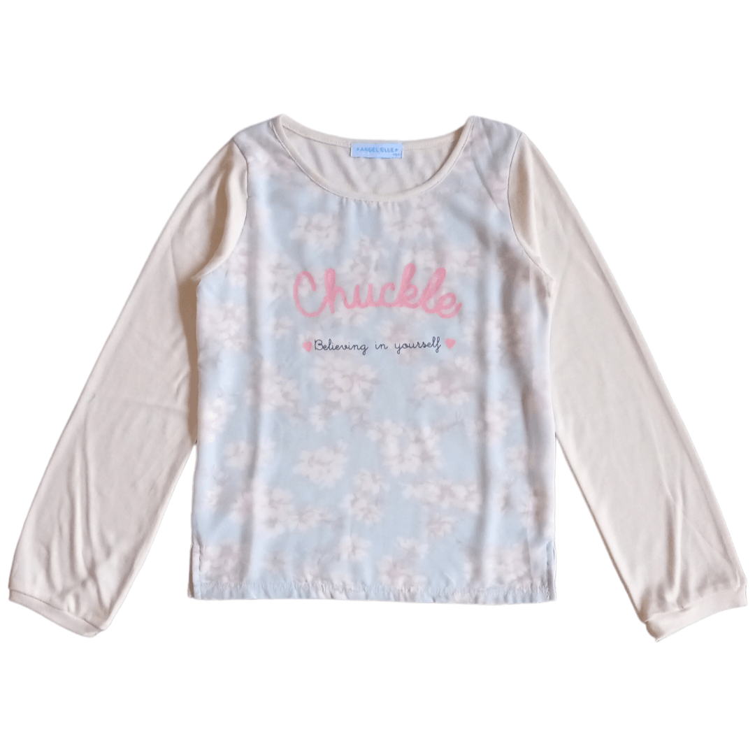 Angel Blue Angel Blue - Chuckle Printed Long Sleeve Tshirt Size S / US 4 / IT 40 - 1 Thumbnail