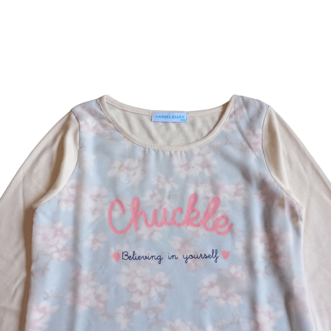 Angel Blue Angel Blue - Chuckle Printed Long Sleeve Tshirt Size S / US 4 / IT 40 - 3 Thumbnail