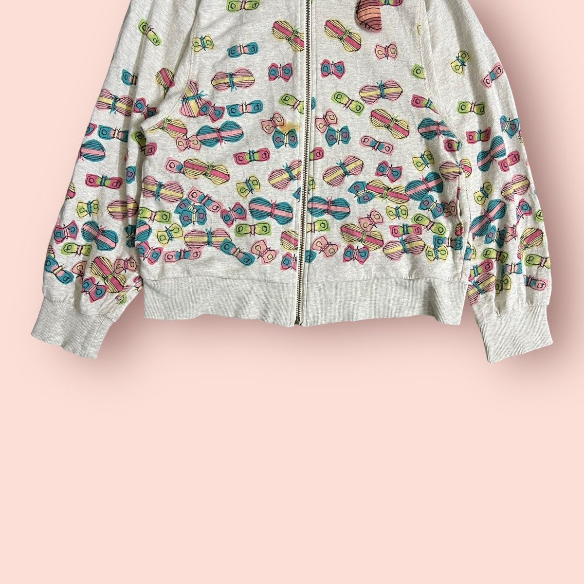 Issey Miyake × Japanese Brand × Ne-Net VINTAGE NE-NET (ISSEY MIYAKE) BUTTERFLIES HOODIE Size XS / US 0-2 / IT 36-38 - 9 Thumbnail