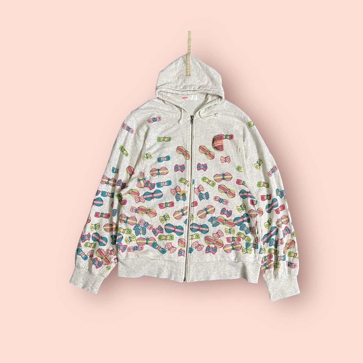 Issey Miyake × Japanese Brand × Ne-Net VINTAGE NE-NET (ISSEY MIYAKE) BUTTERFLIES HOODIE Size XS / US 0-2 / IT 36-38 - 7 Thumbnail