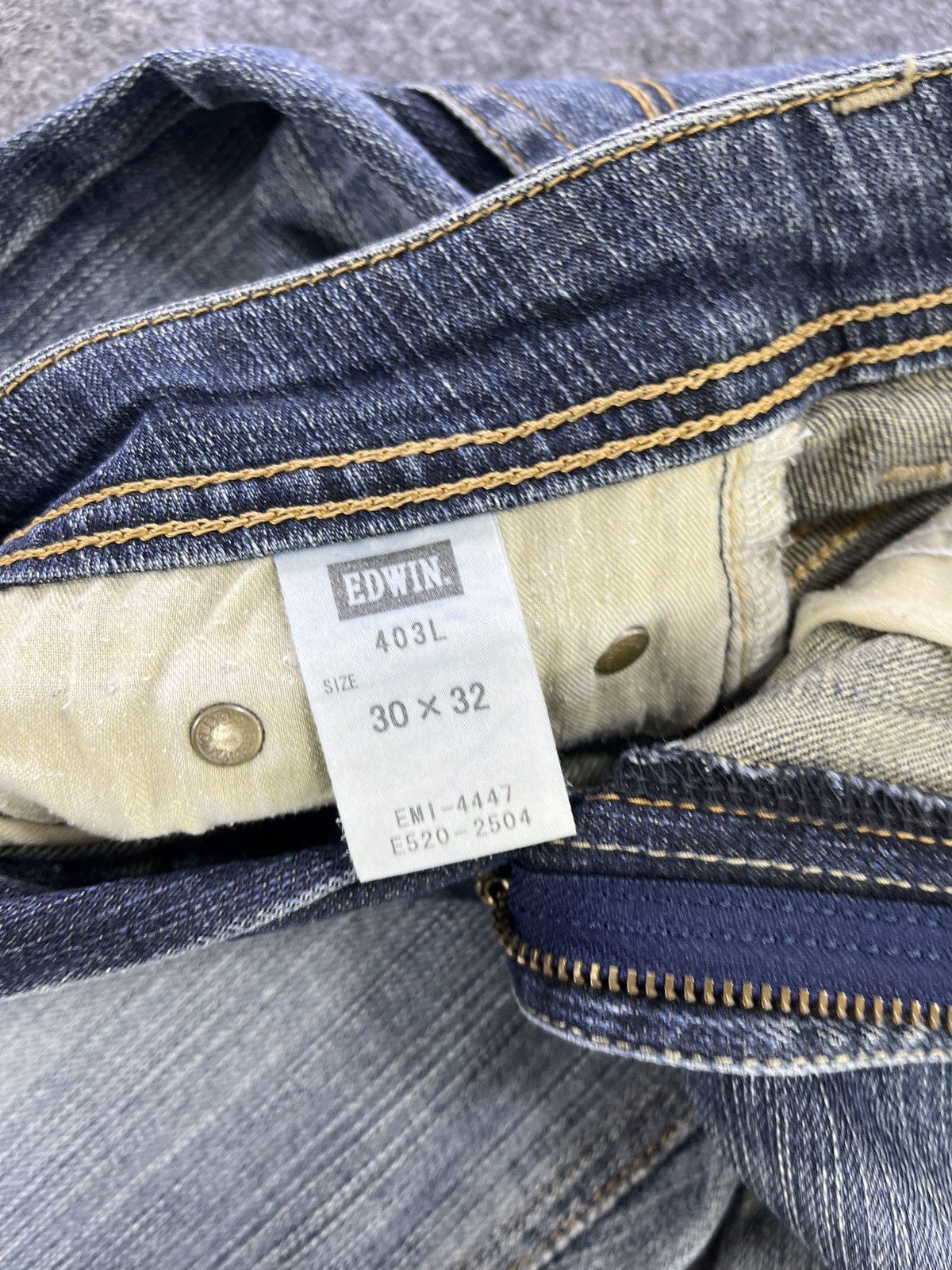 Edwin × Vintage Vintage Miss Edwin 503 L Blue Wash Jeans - J932 Size 30" / US 8 / IT 44 - 9 Thumbnail
