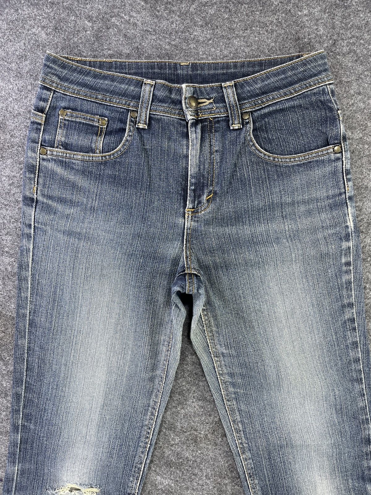 Edwin × Vintage Vintage Miss Edwin 503 L Blue Wash Jeans - J932 Size 30" / US 8 / IT 44 - 3 Thumbnail