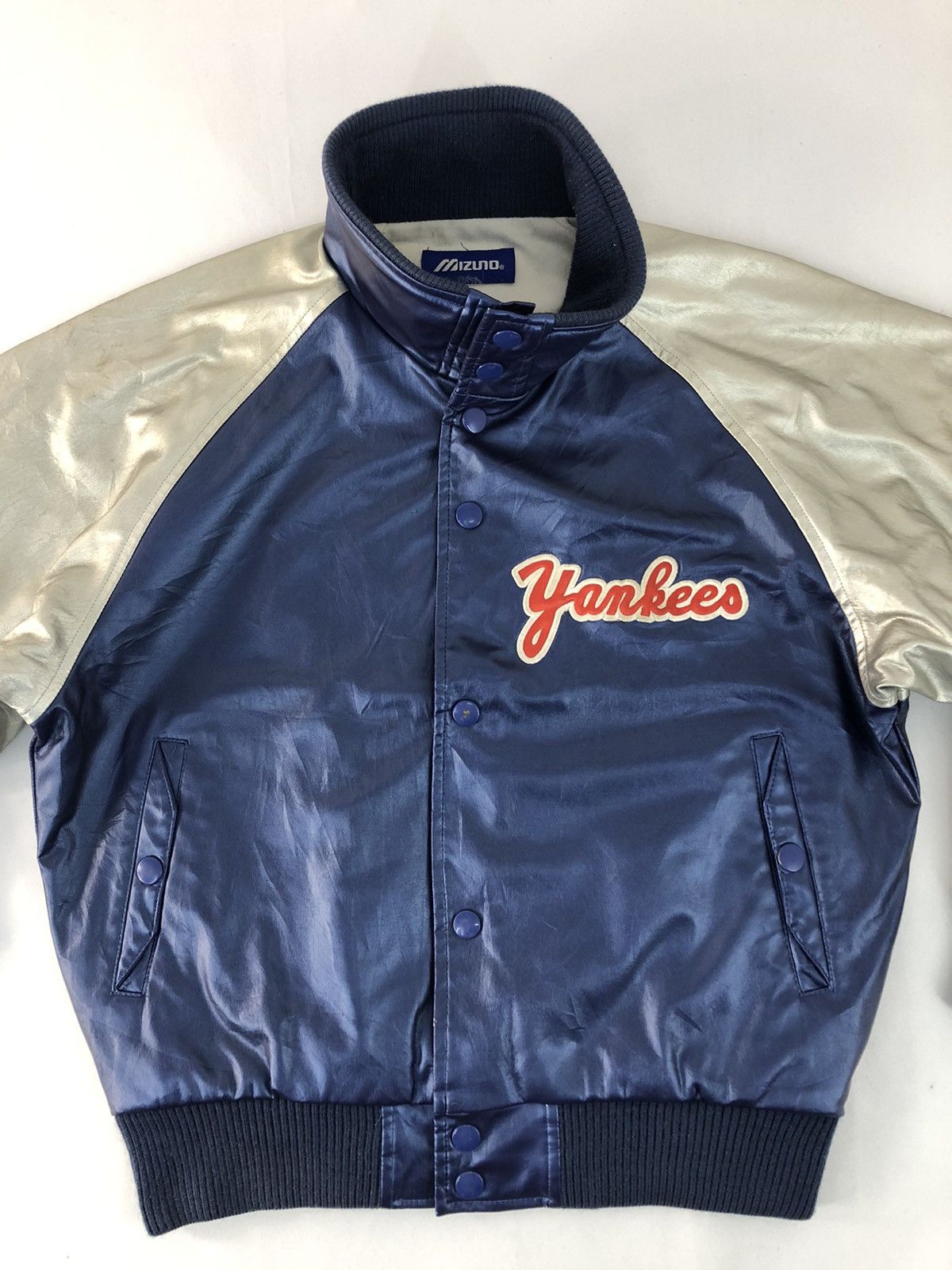Japanese Brand × Mizuno 90s Mizuno Yankees Baseball Quilted Varsity Jacket Size US S / EU 44-46 / 1 - 3 Thumbnail