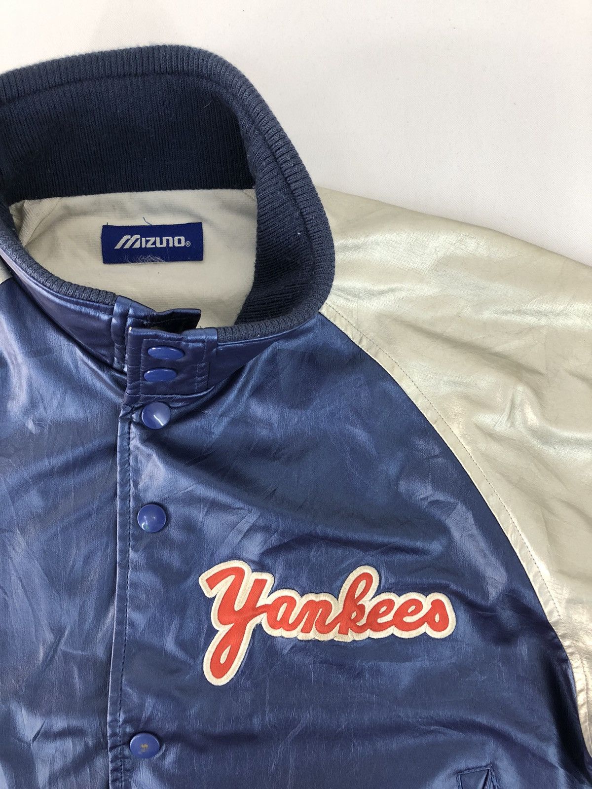 Japanese Brand × Mizuno 90s Mizuno Yankees Baseball Quilted Varsity Jacket Size US S / EU 44-46 / 1 - 4 Thumbnail