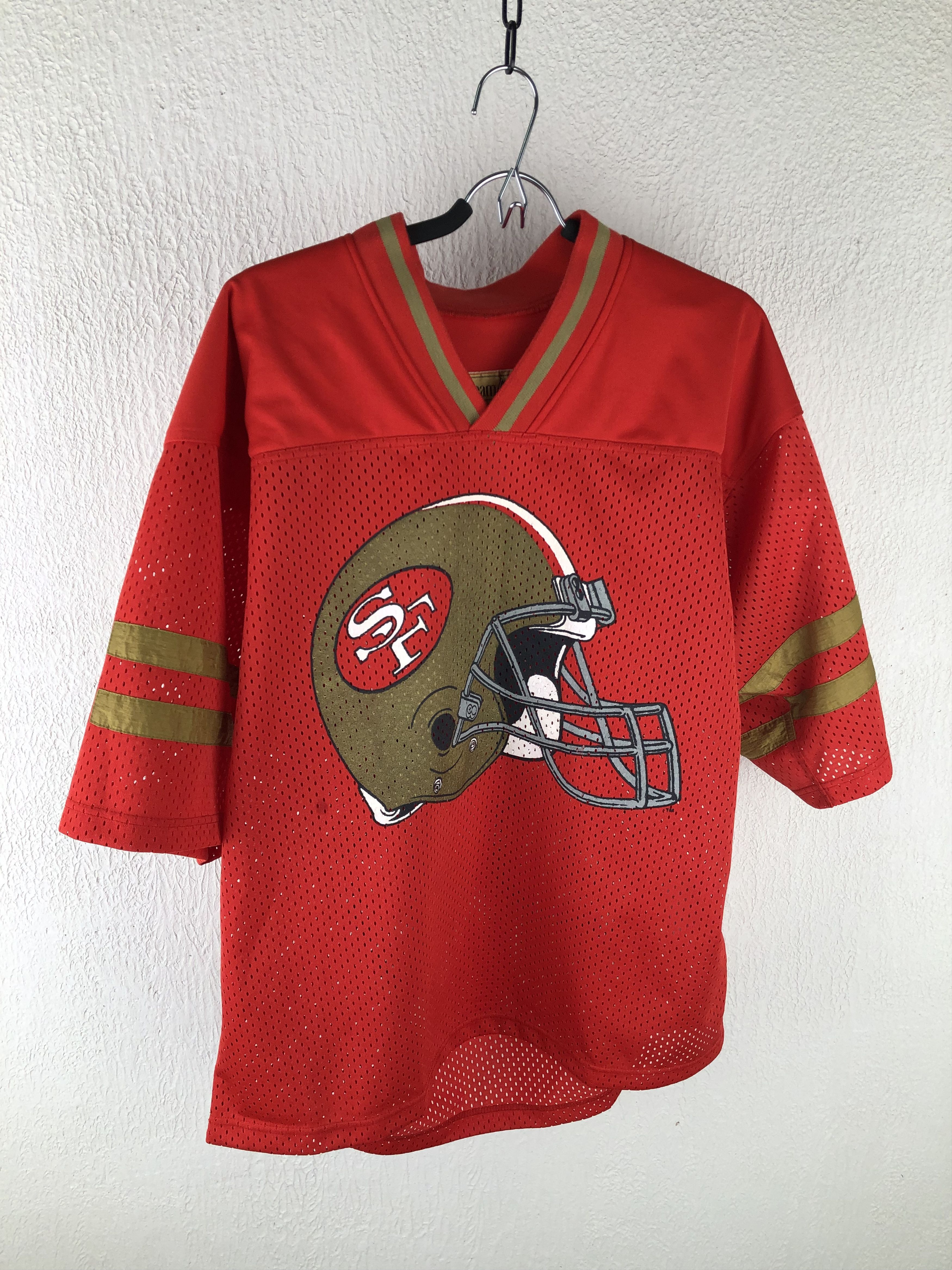 Vintage Rawlings NFL San Francisco 49ers #16 Football Jersey T-Shirt M Red  USA